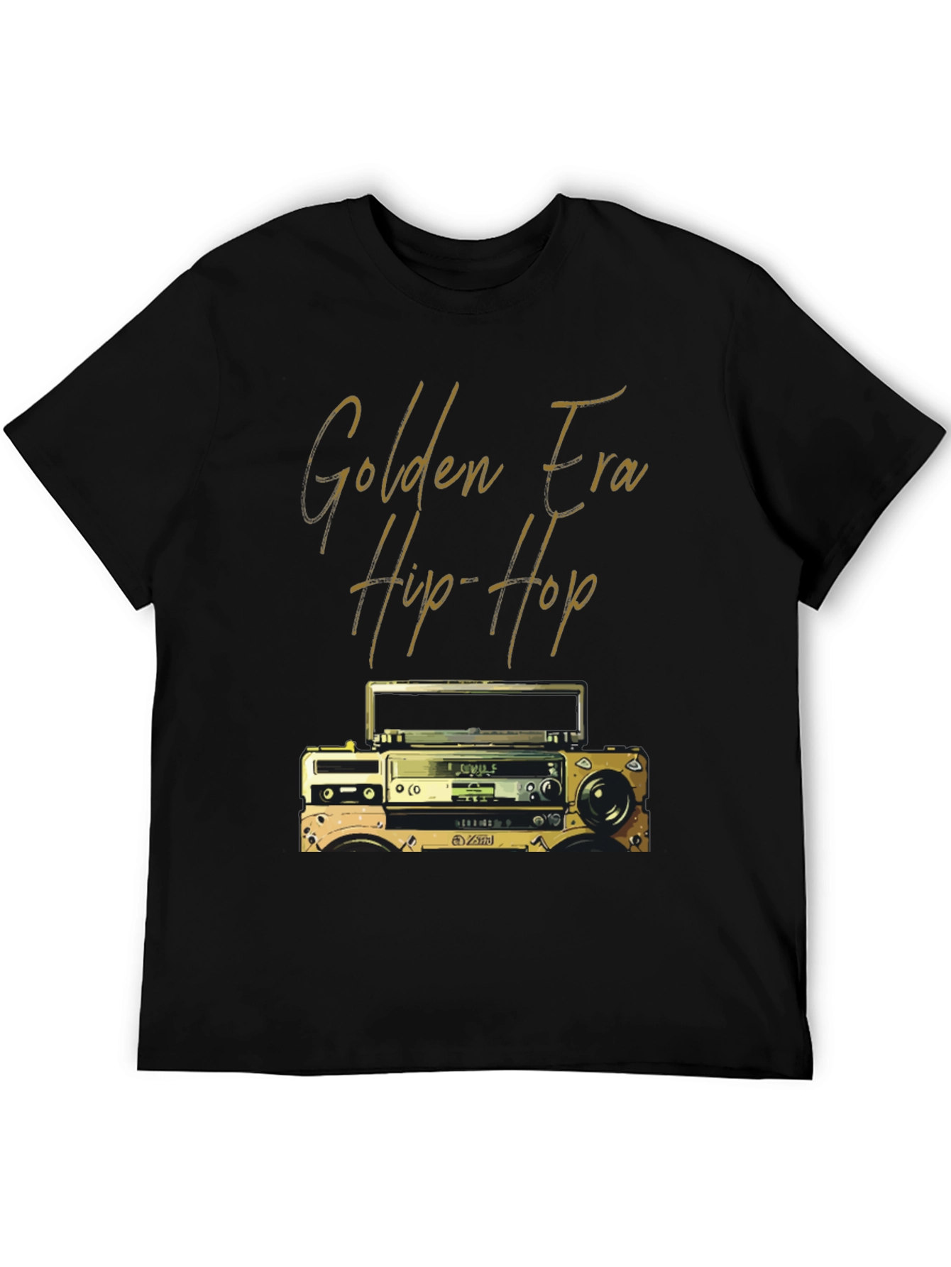 Golden Era Hip Hop T-Shirt - Retro Boombox Design