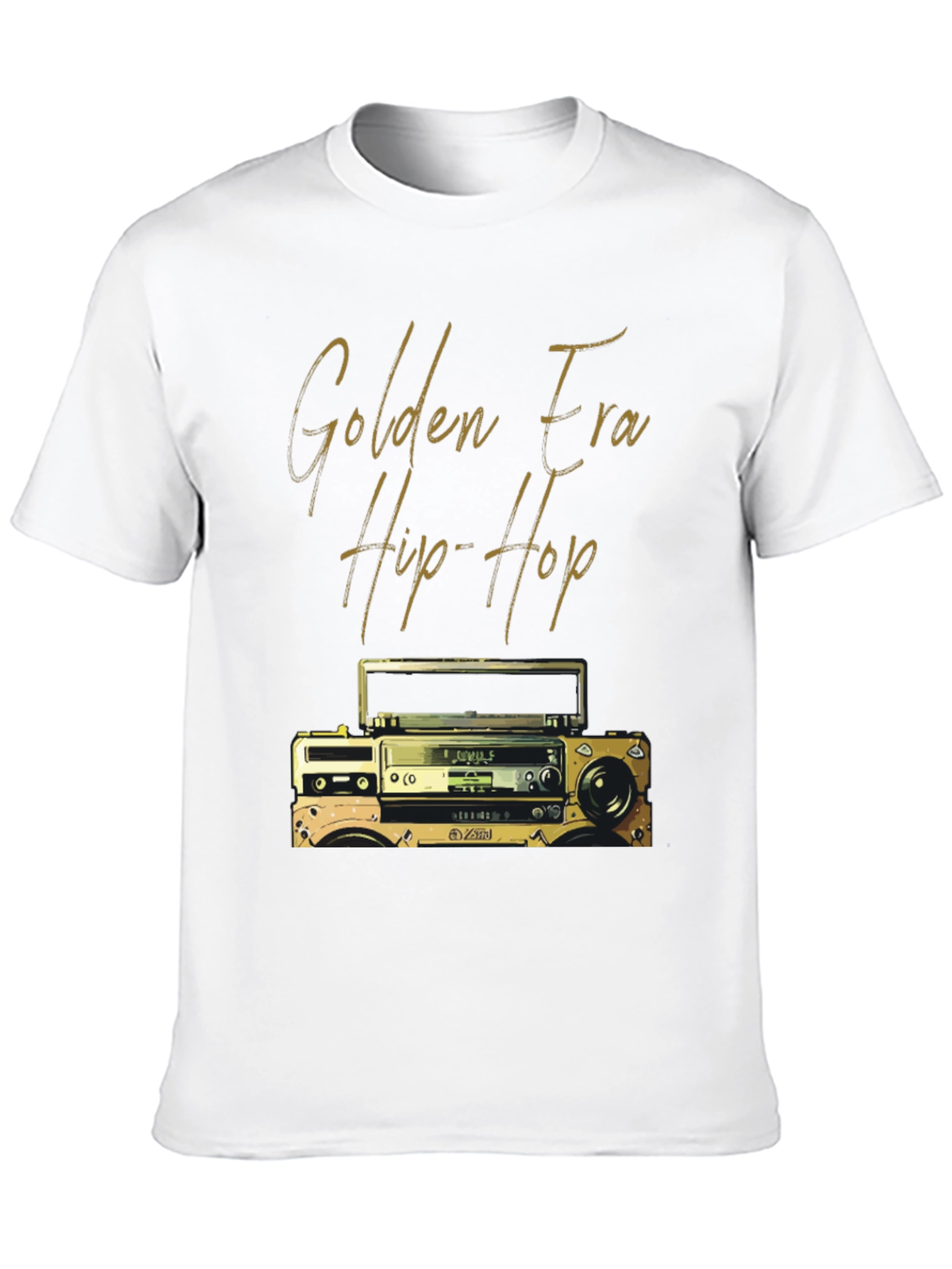 Golden Era Hip Hop T-Shirt - Retro Boombox Design