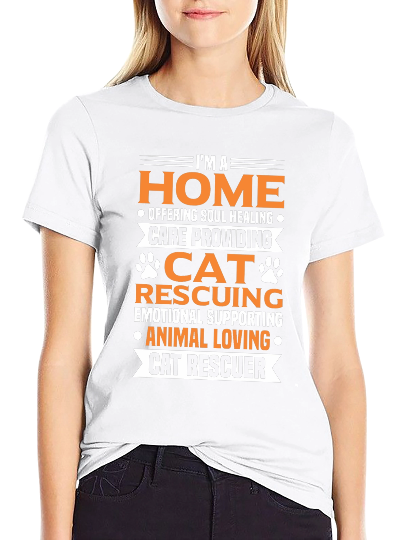 Cat Rescuer T-Shirt: Home is Where My Cat Is