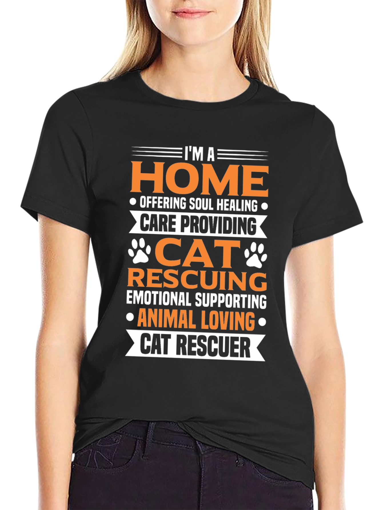 Cat Rescuer T-Shirt: Home is Where My Cat Is