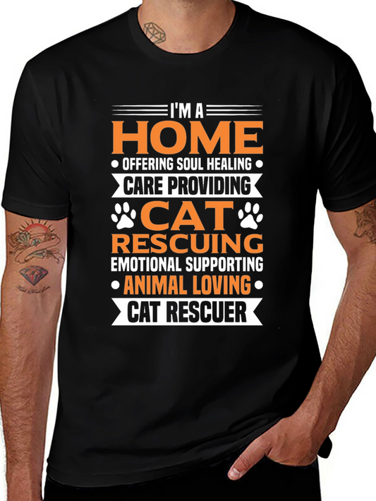 Cat Rescuer T-Shirt: Home is Where My Cat Is
