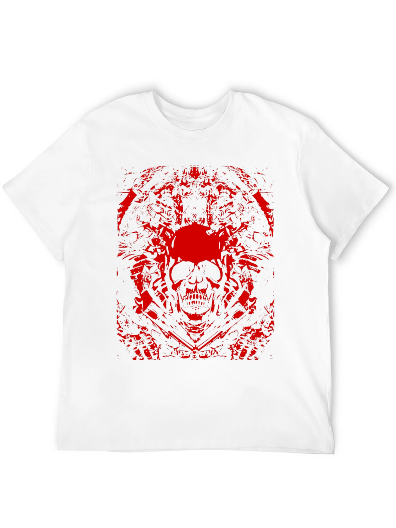 Edgy Skull Graphic Black T-Shirt