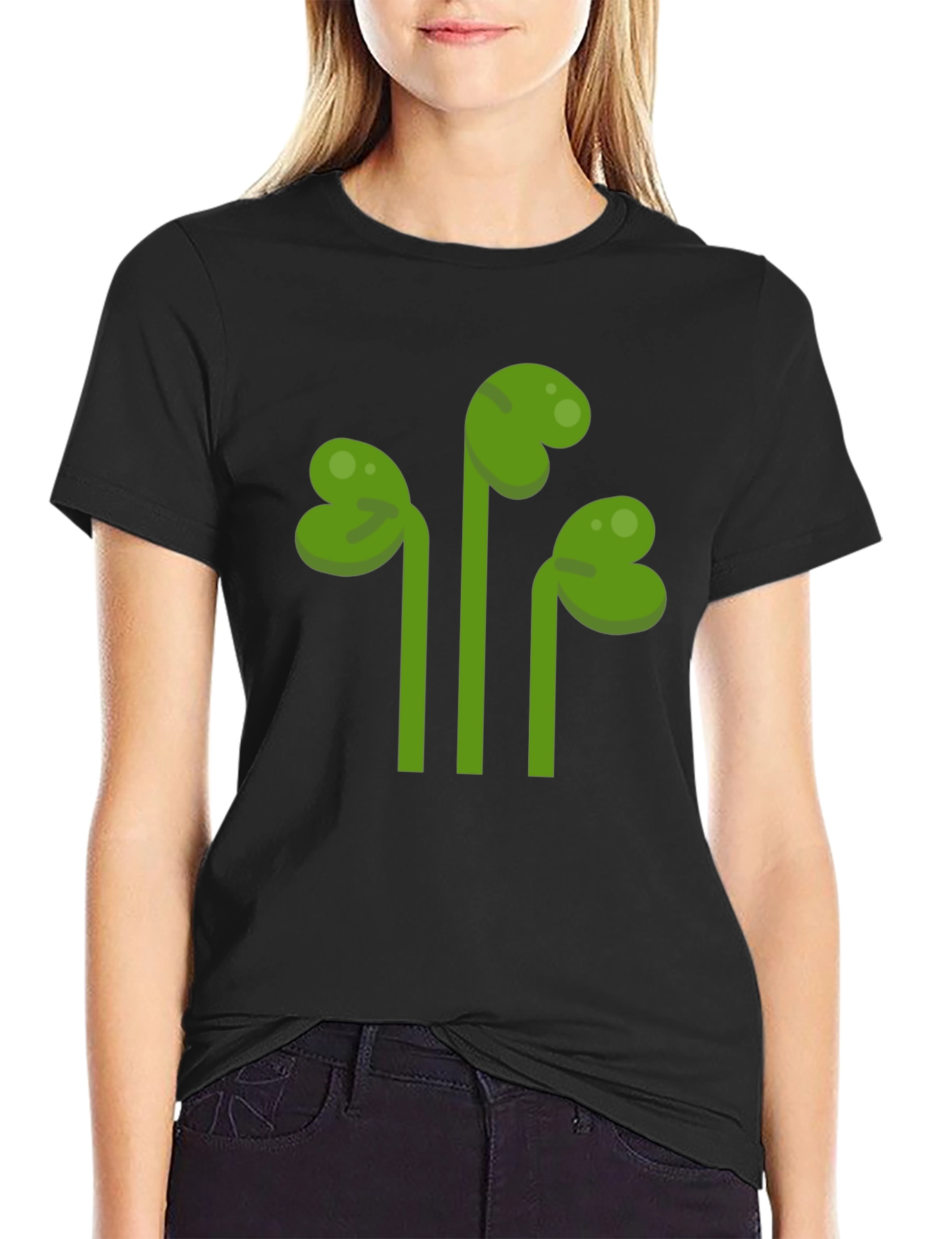 Shamrock Graphic Tee - Black Casual T-Shirt