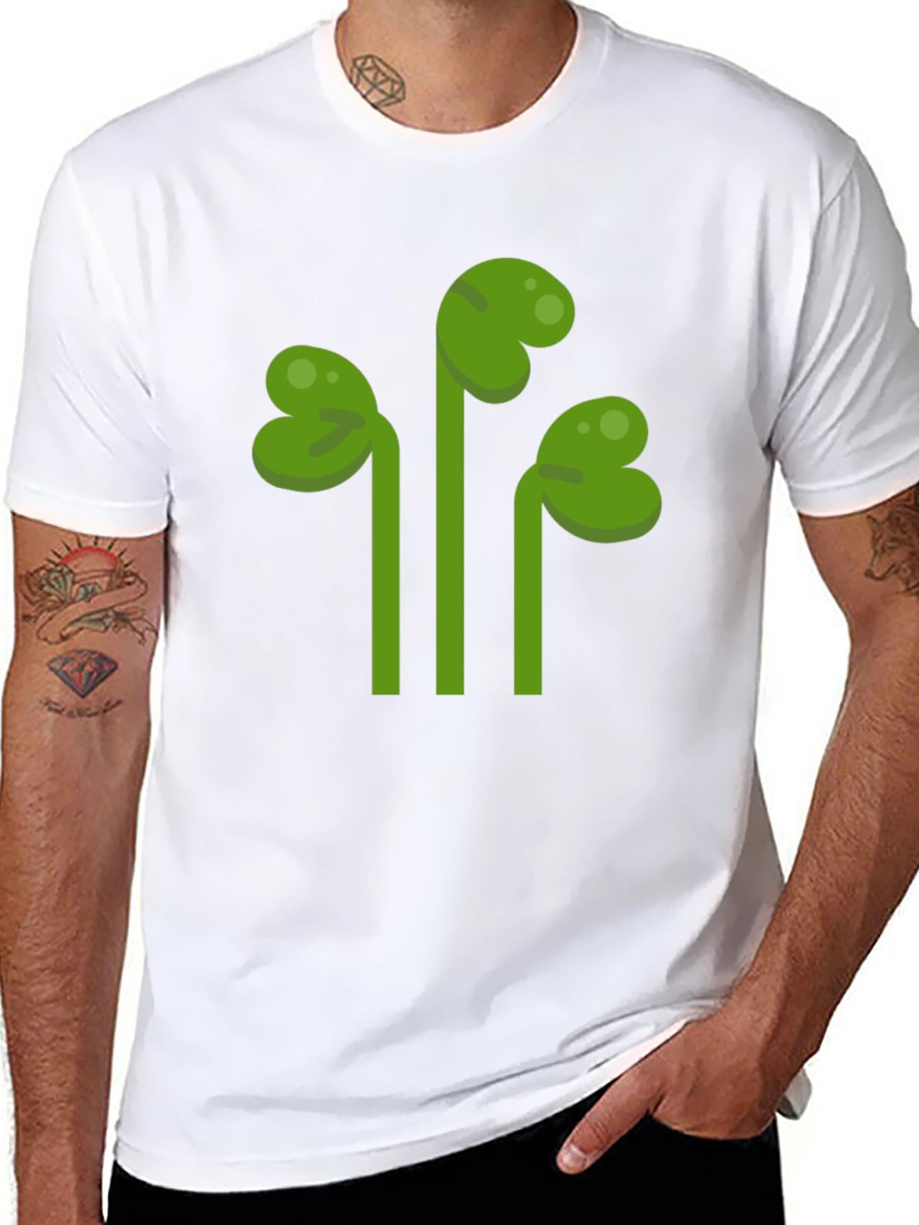Shamrock Graphic Tee - Black Casual T-Shirt