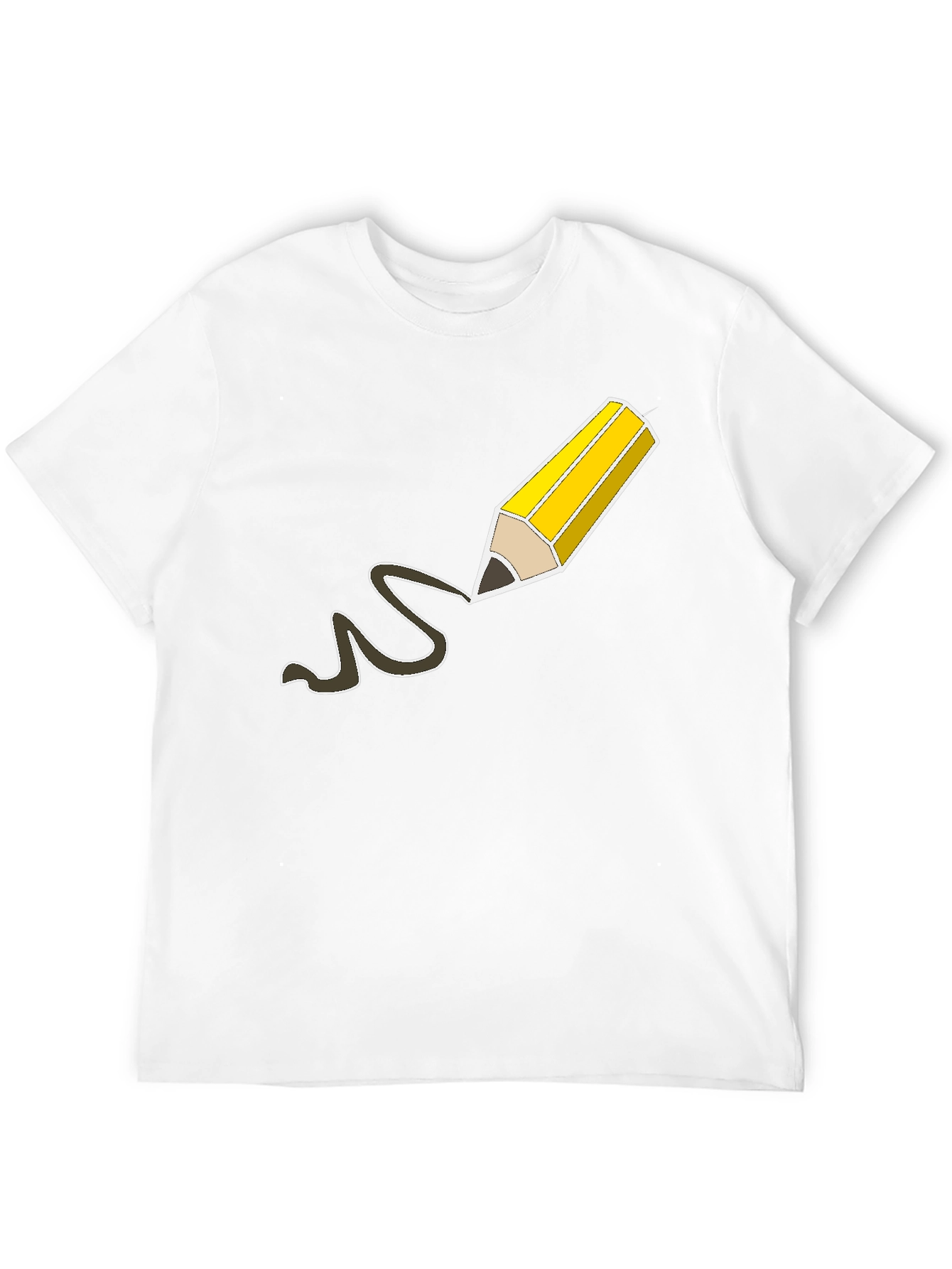 Pencil Drawing Graphic Tee - Black