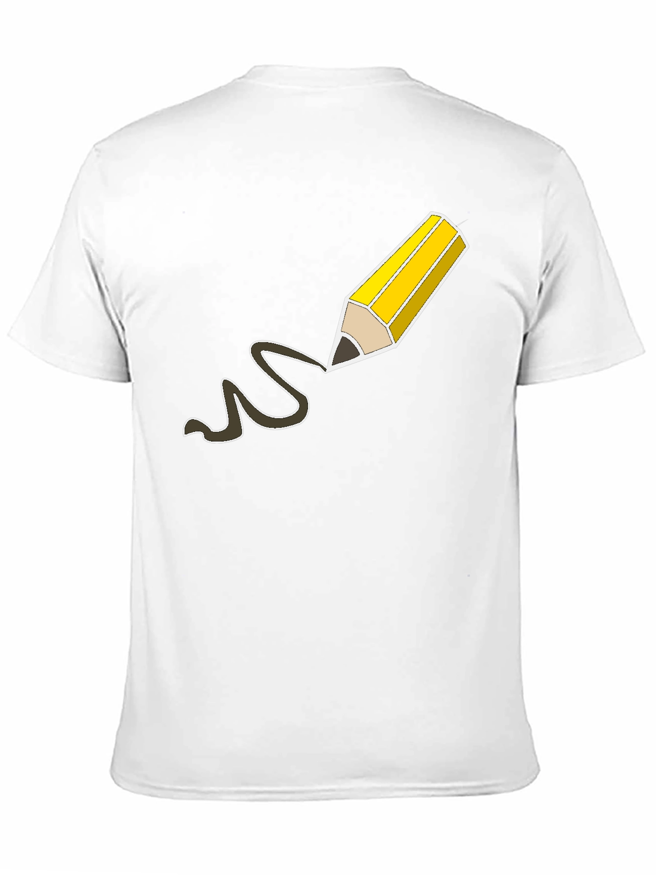 Pencil Drawing Graphic Tee - Black
