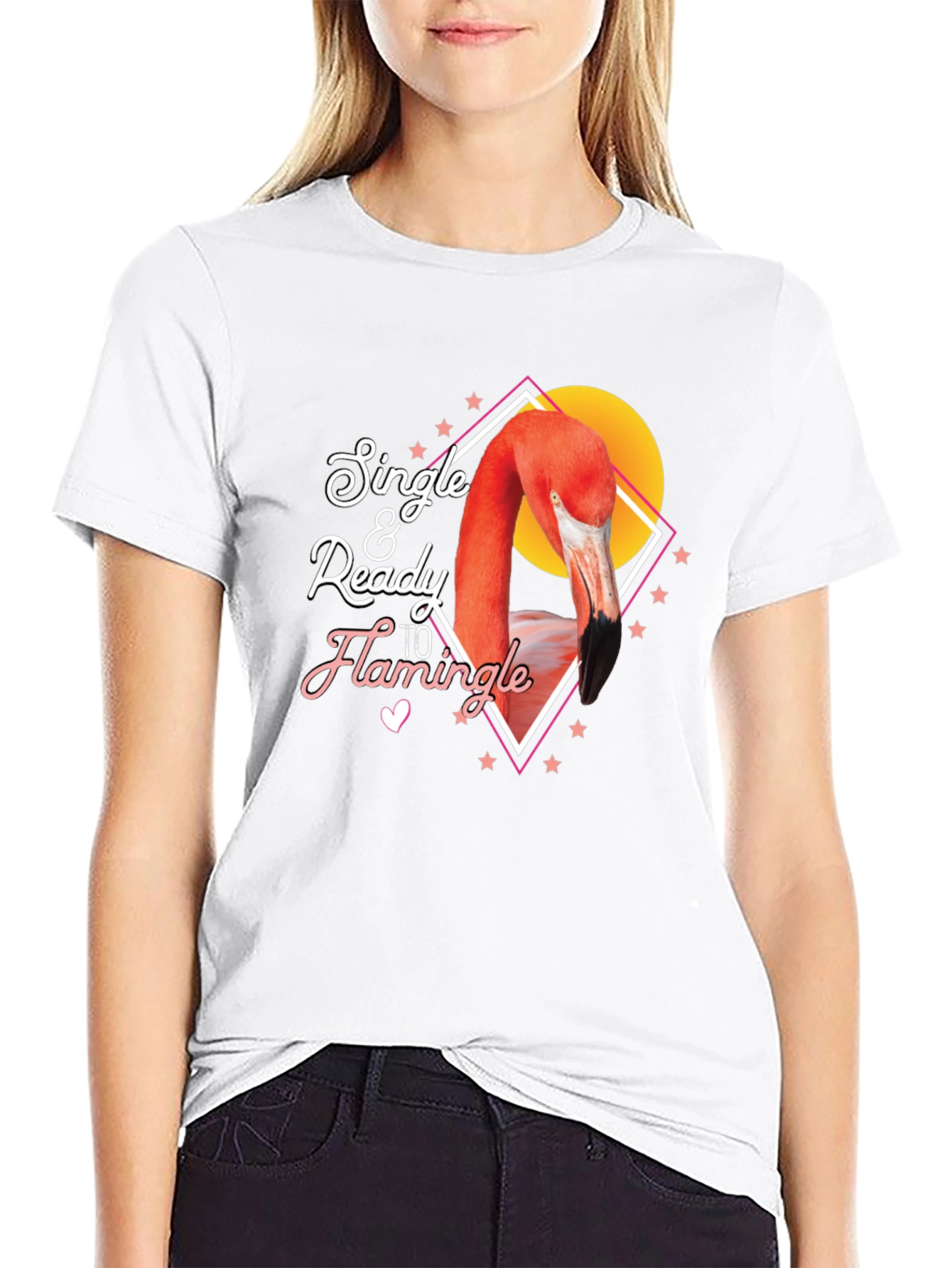 Single & Ready to Flamingle Graphic Tee