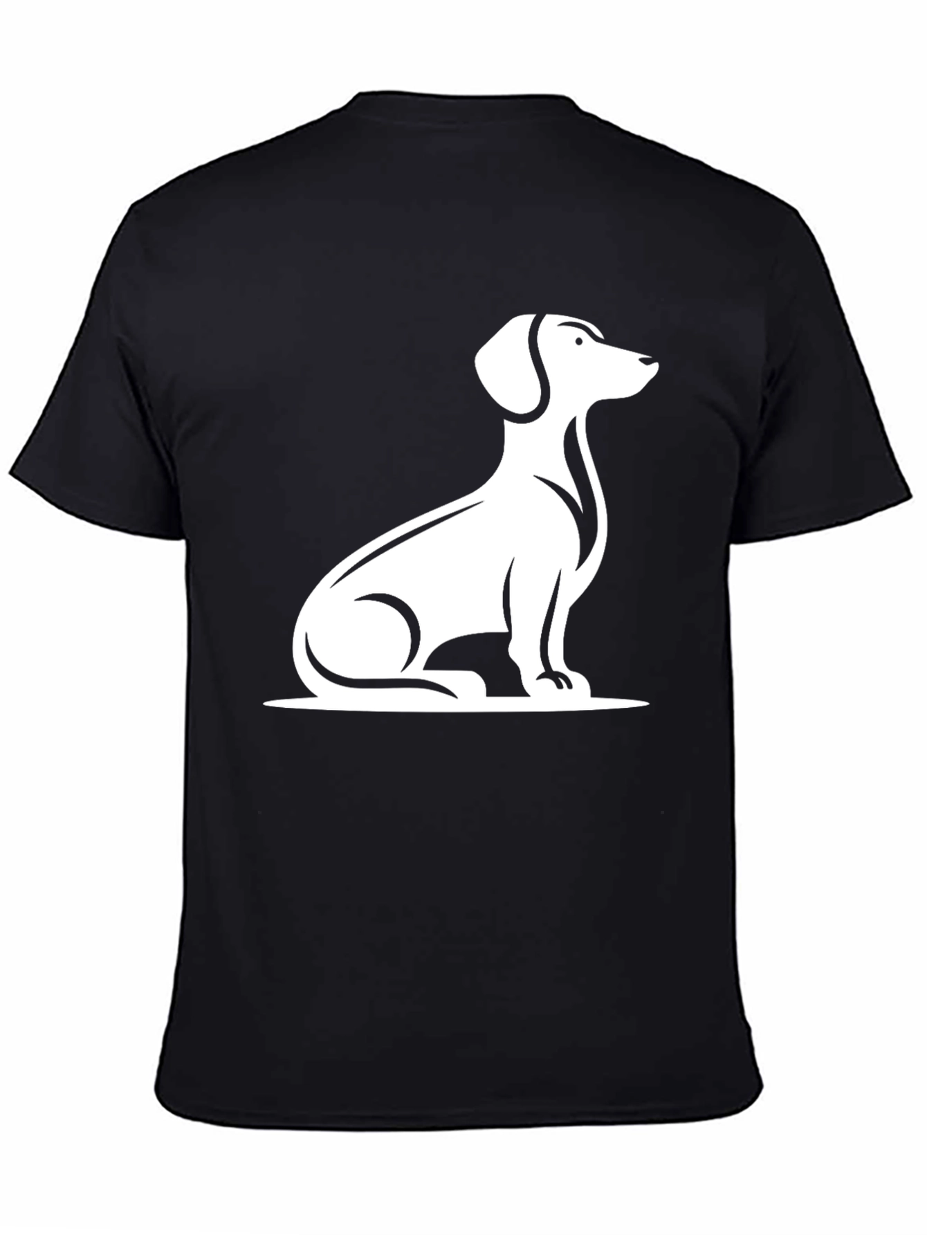 Dachshund Dog Graphic Tee - Black Cotton T-Shirt