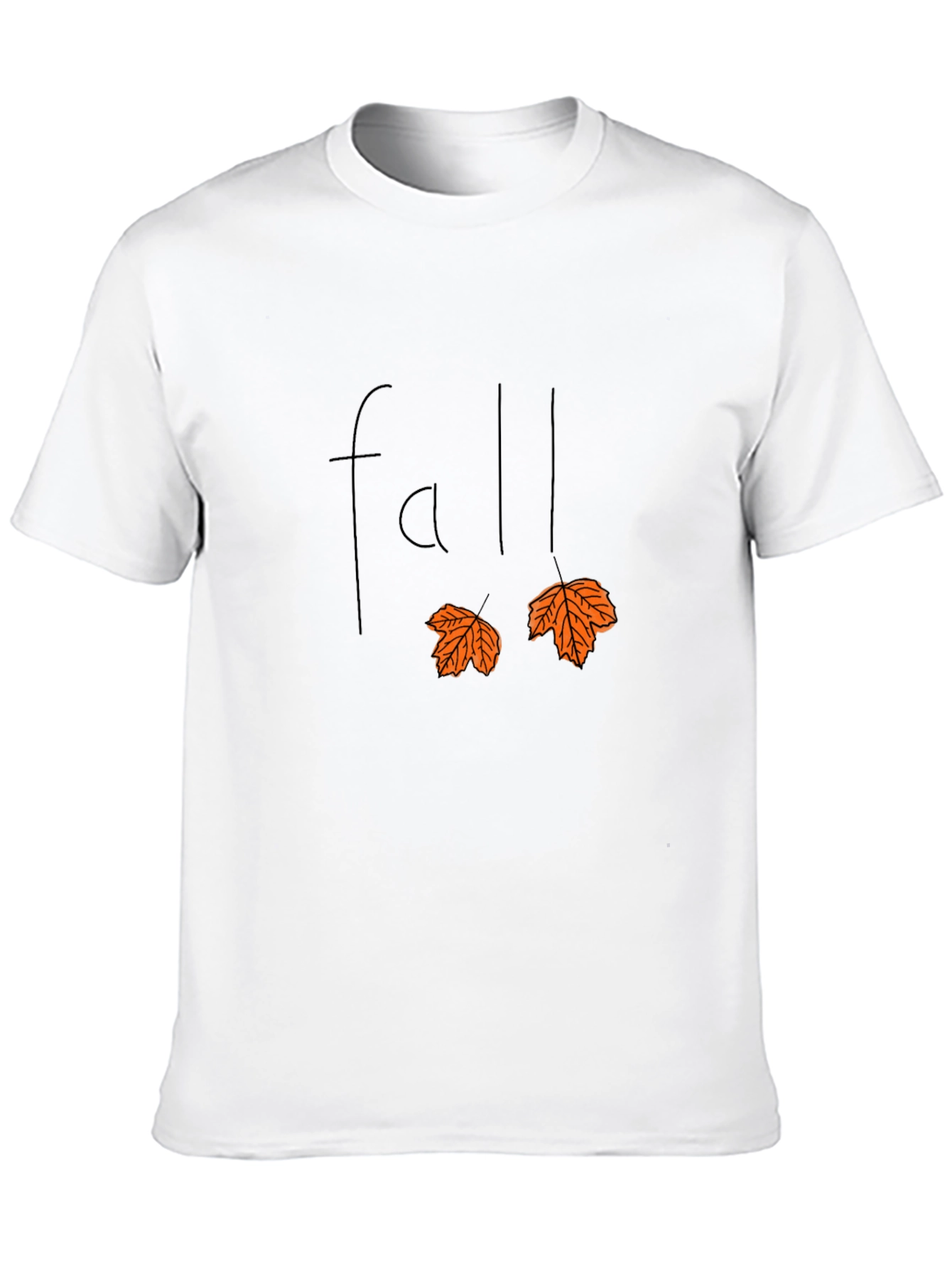 Fall Leaves Graphic Tee - Black