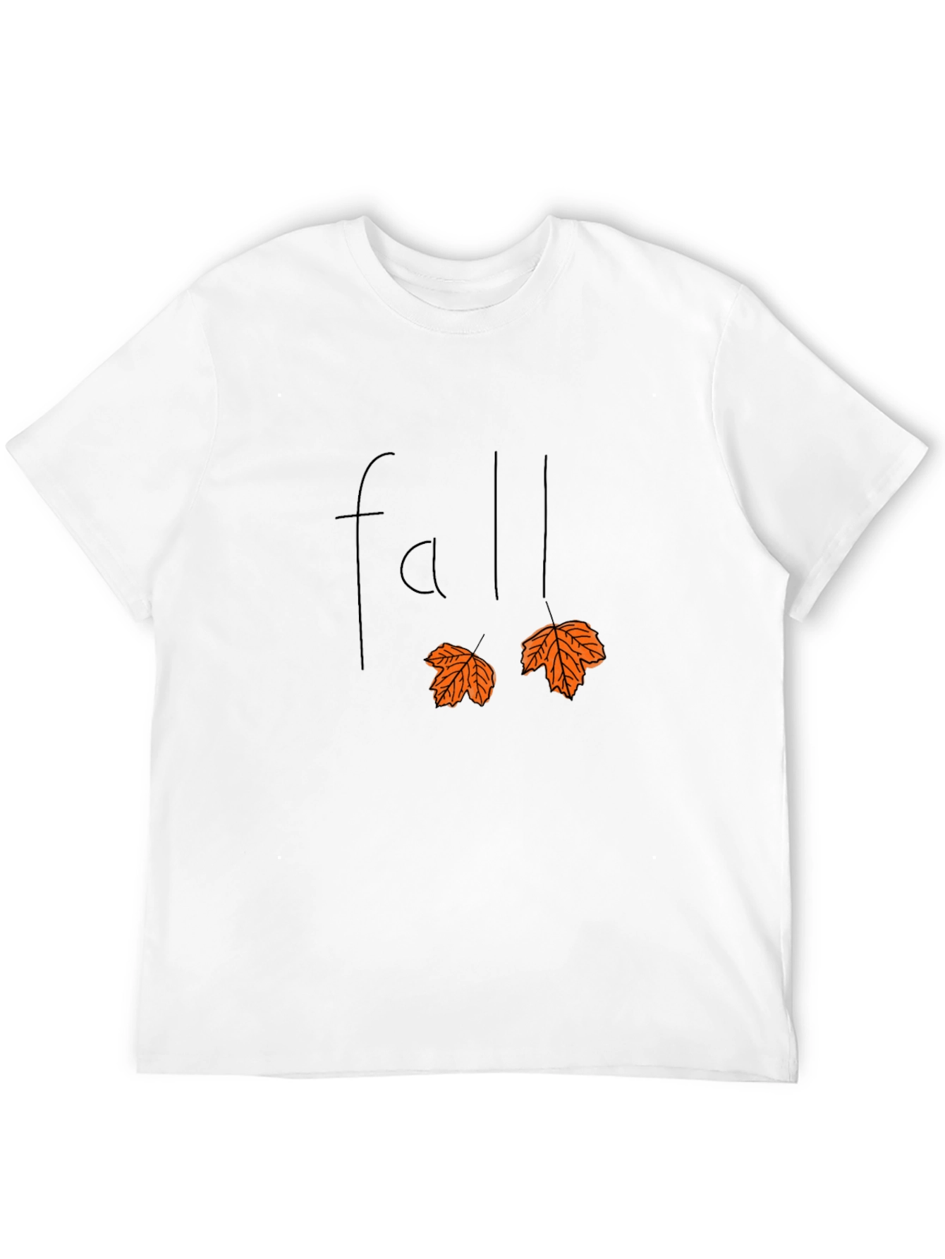 Fall Leaves Graphic Tee - Black