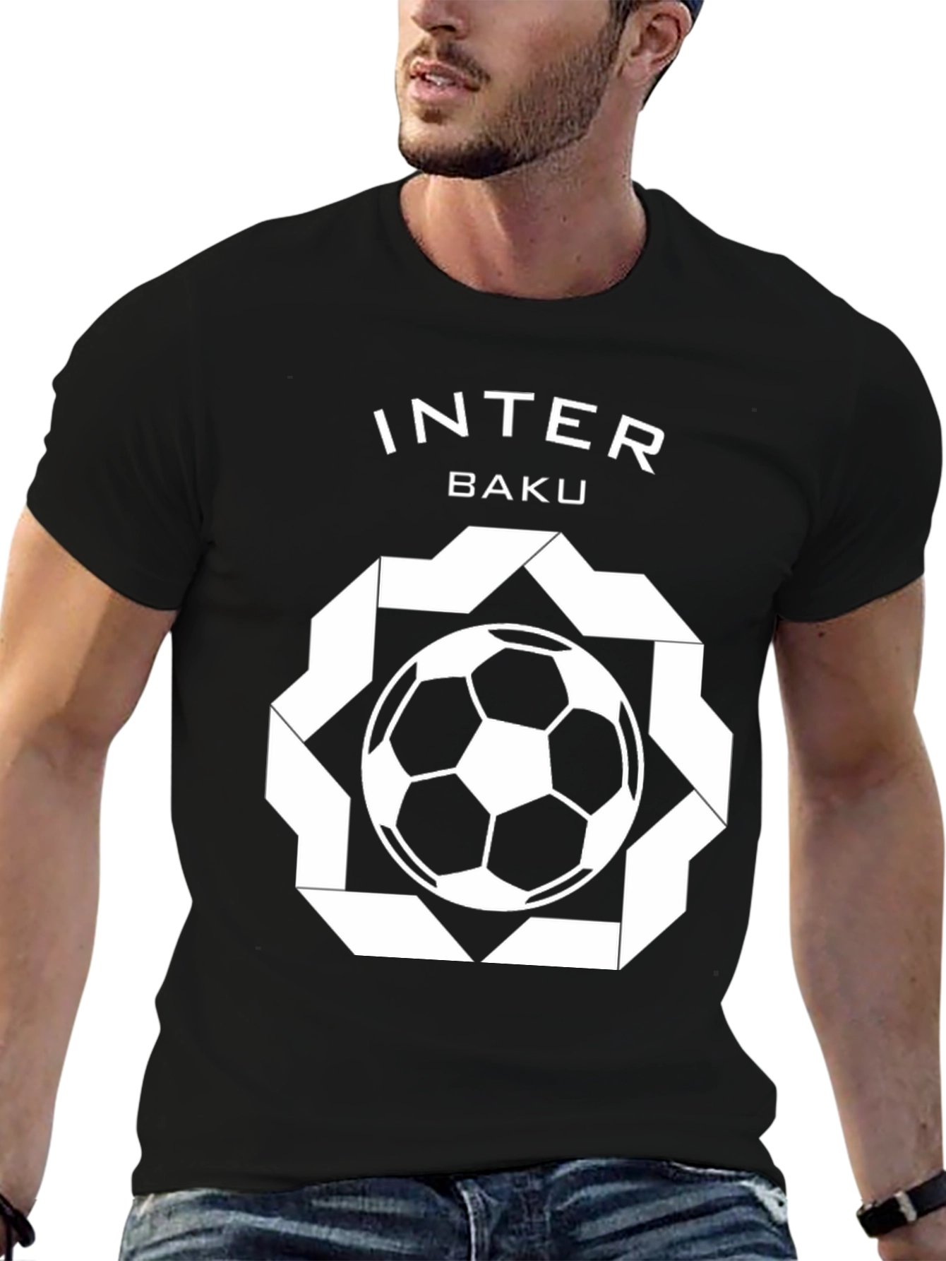 Inter Baku Graphic T-Shirt - Black Soccer Tee