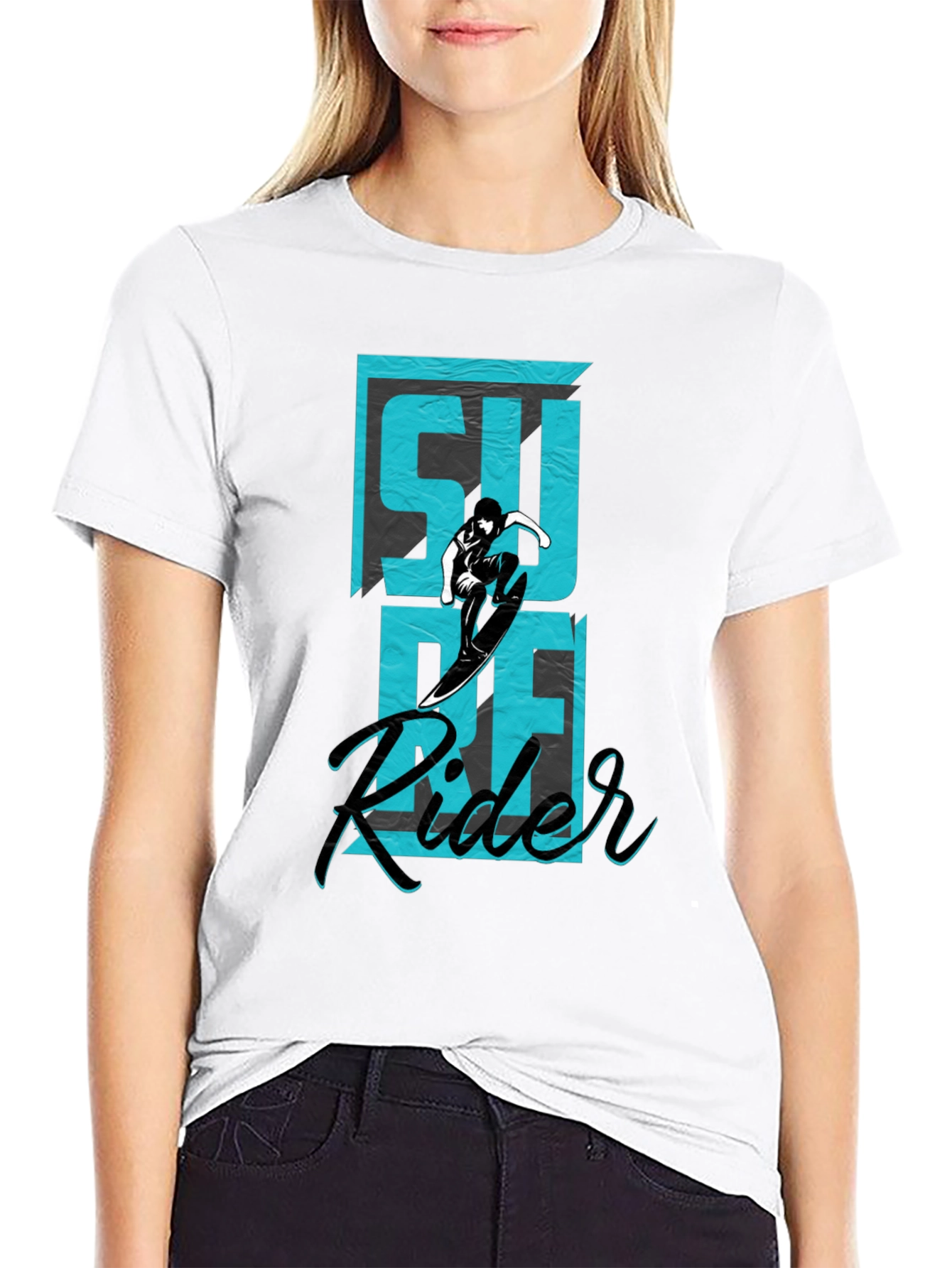 Surf Rider Graphic Tee - Black
