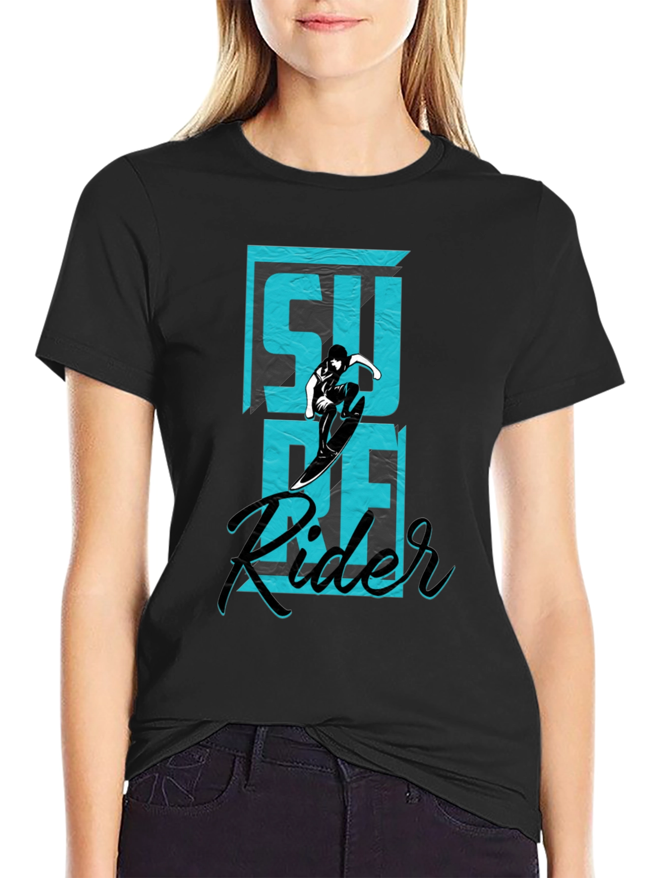 Surf Rider Graphic Tee - Black
