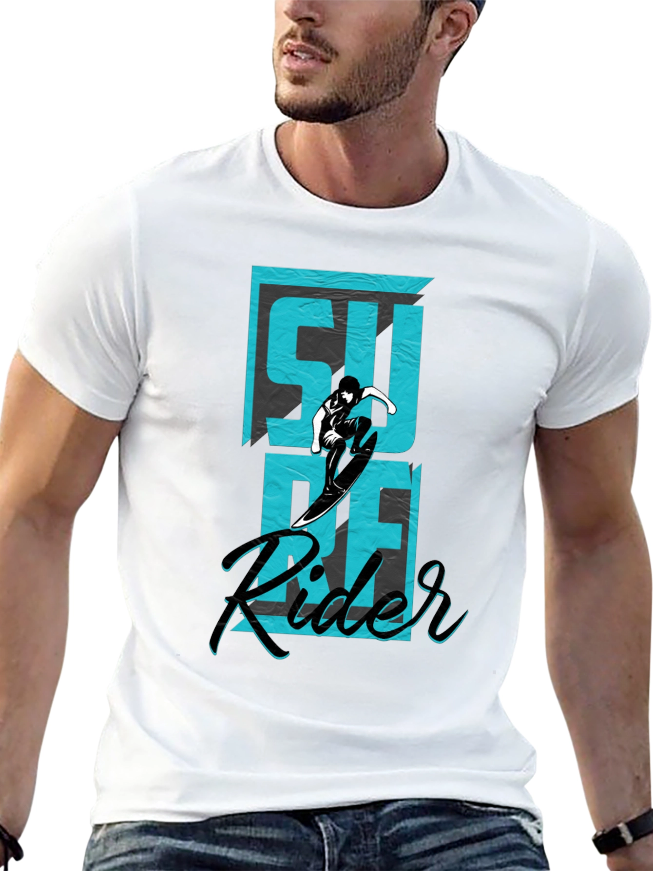 Surf Rider Graphic Tee - Black