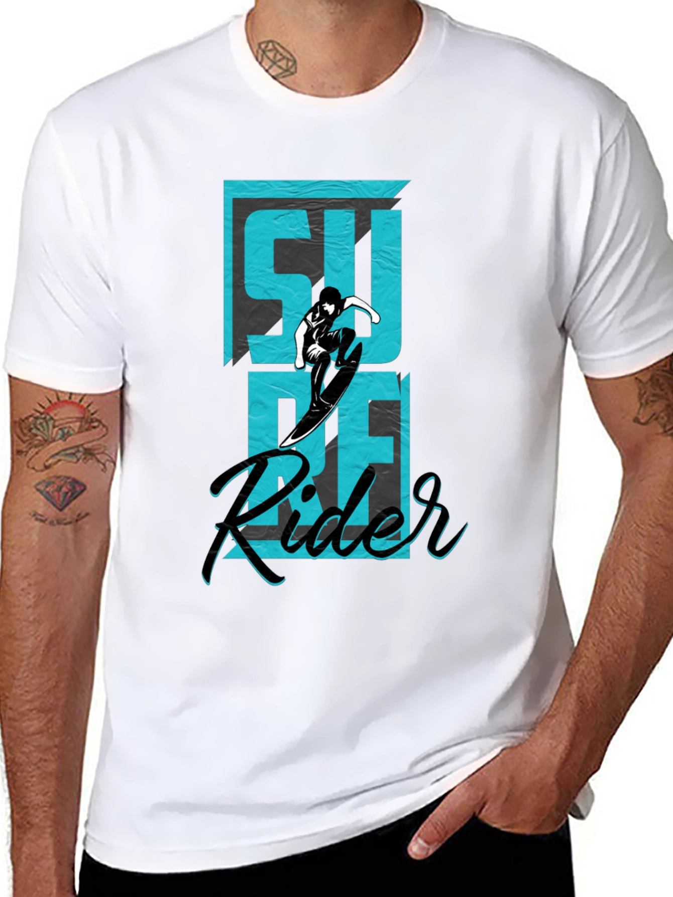 Surf Rider Graphic Tee - Black