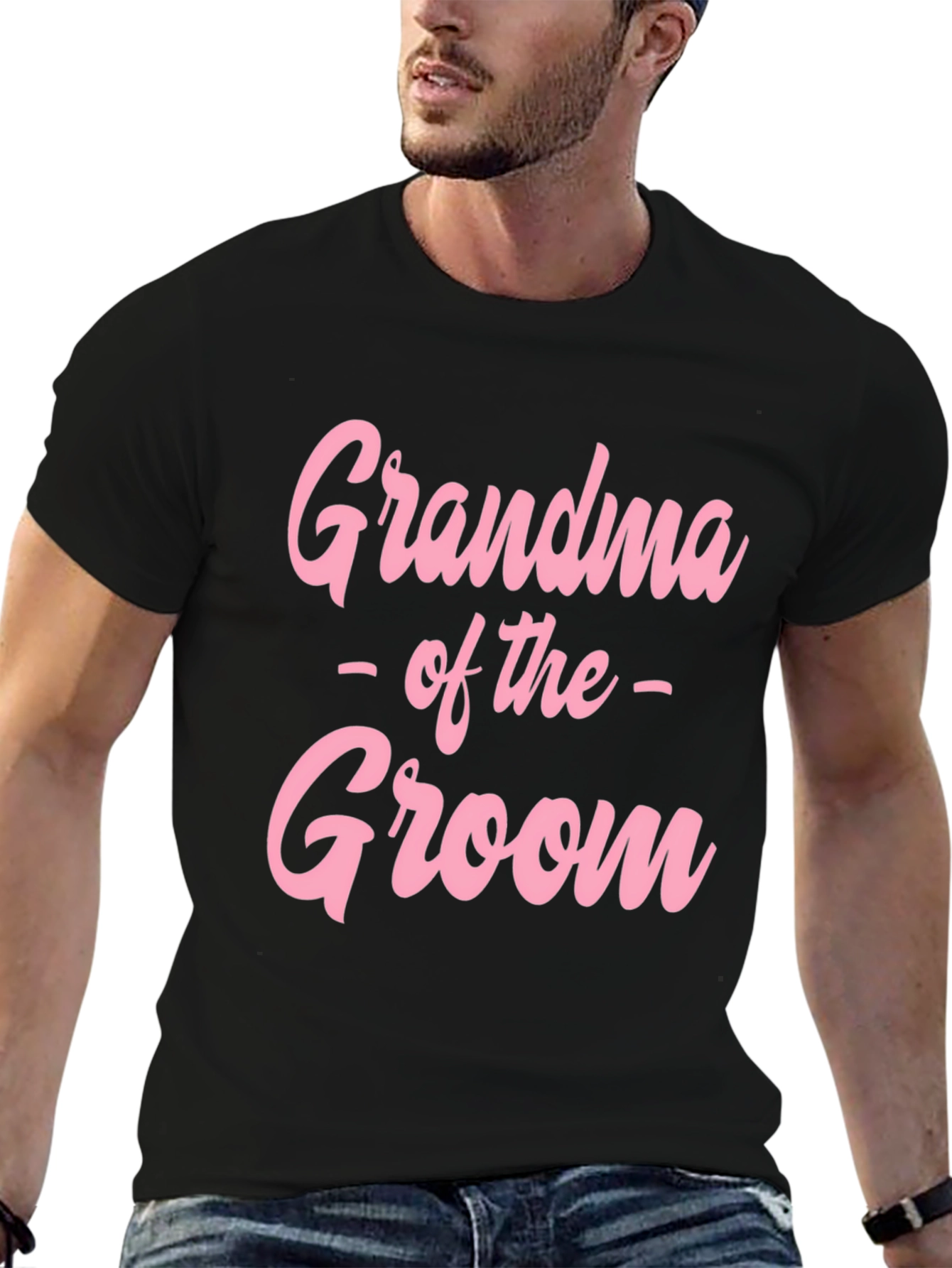 Grandma of the Groom T-Shirt - Pink Print