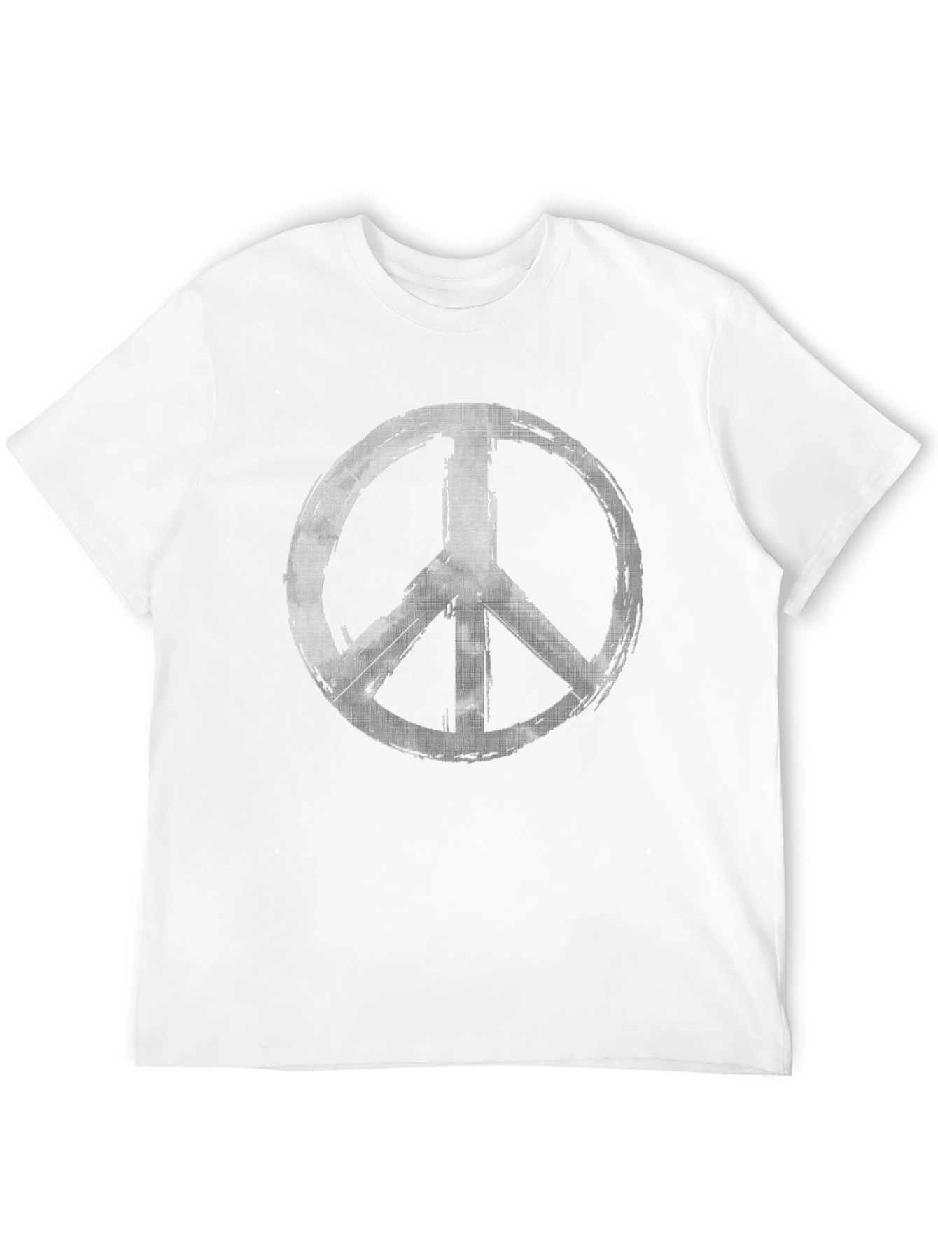 Peace Sign Graphic Tee - Grunge Style Black T-Shirt