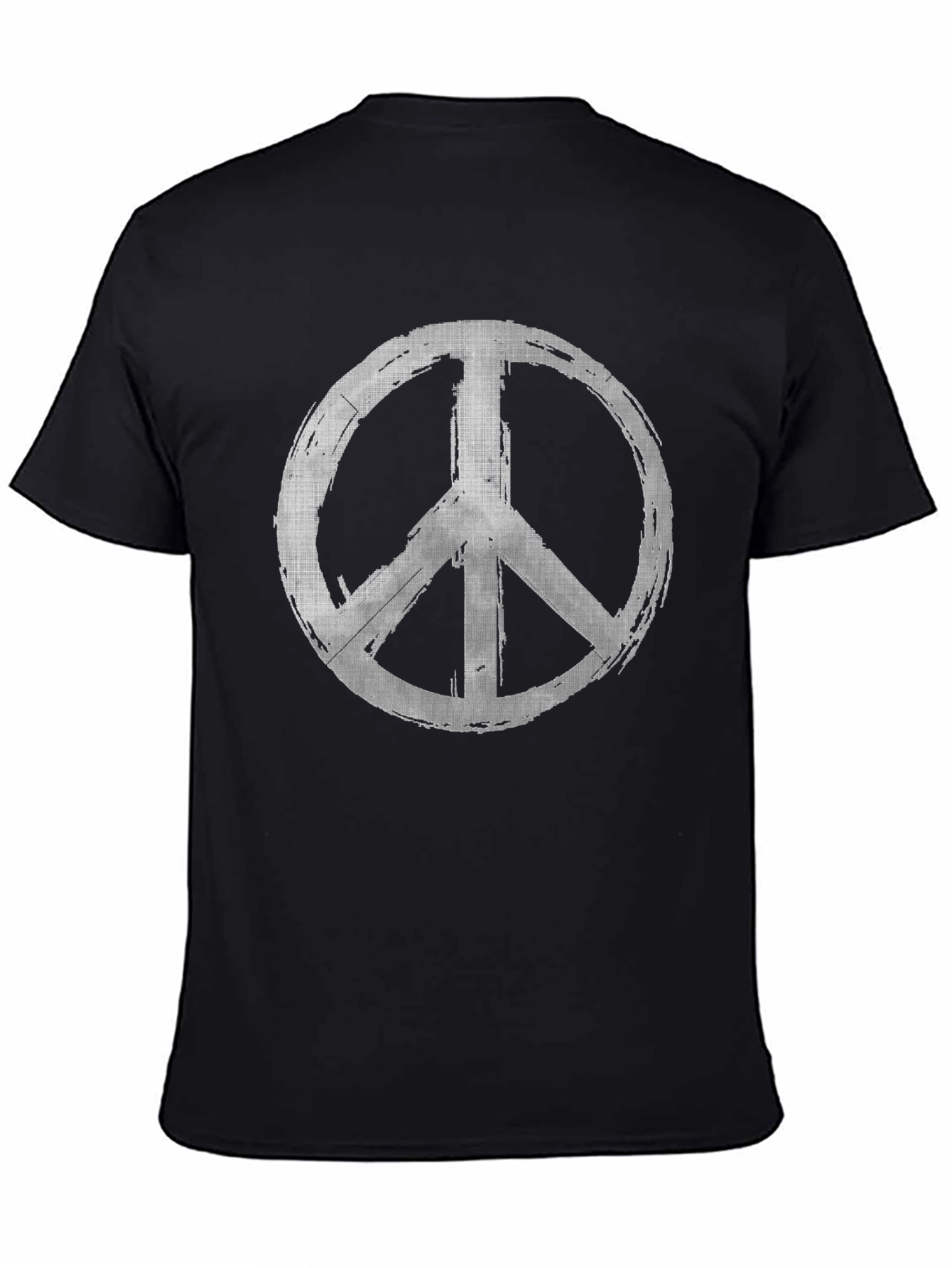 Peace Sign Graphic Tee - Grunge Style Black T-Shirt