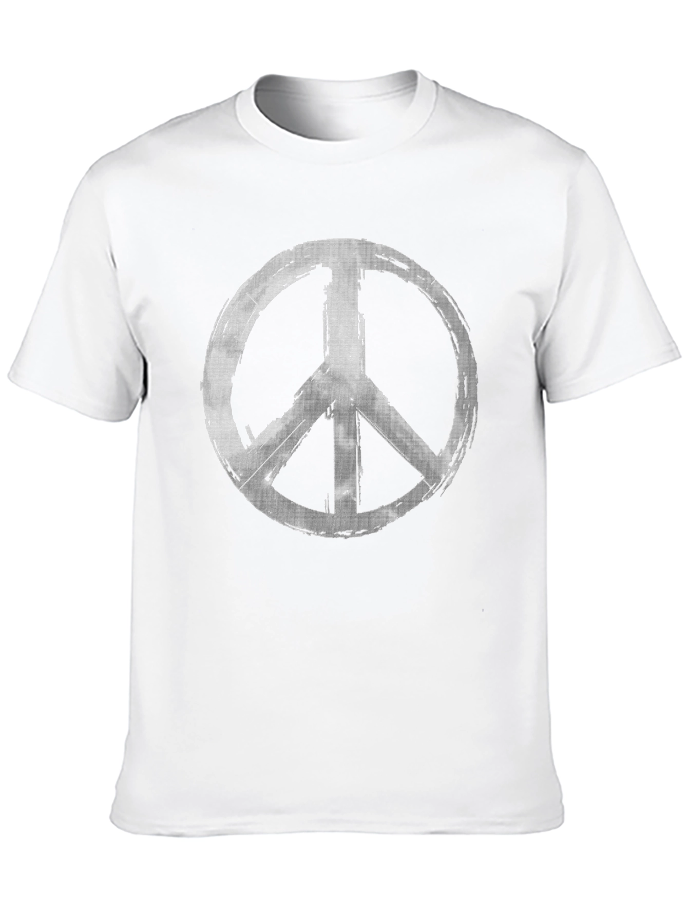 Peace Sign Graphic Tee - Grunge Style Black T-Shirt
