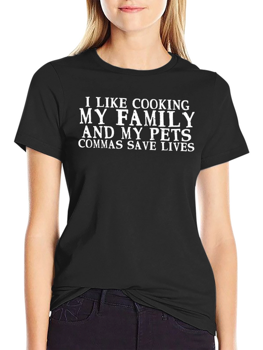 Funny Grammar T-Shirt: Commas Save Lives