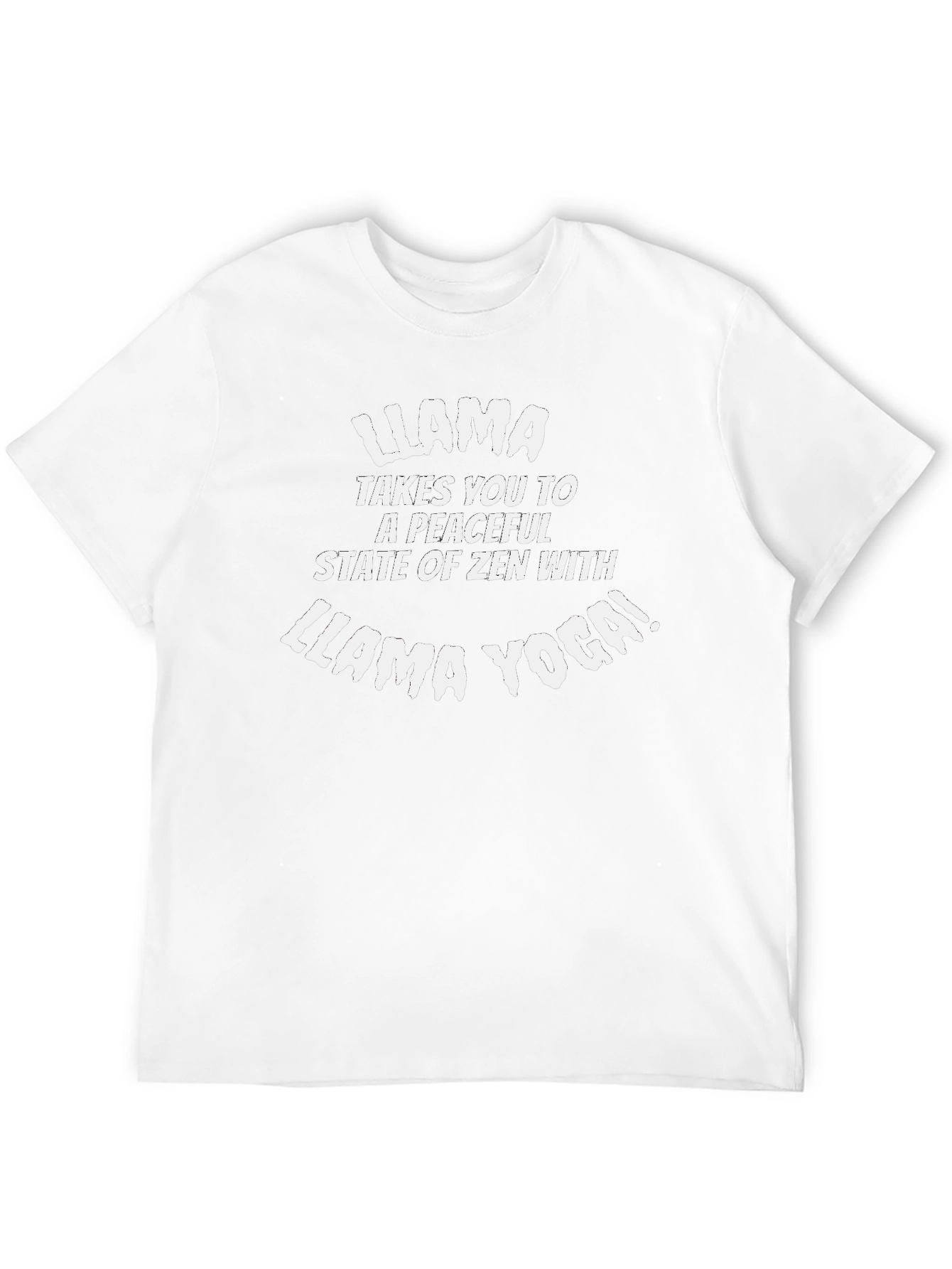 Llama Yoga T-Shirt: Peaceful Zen Cotton Tee