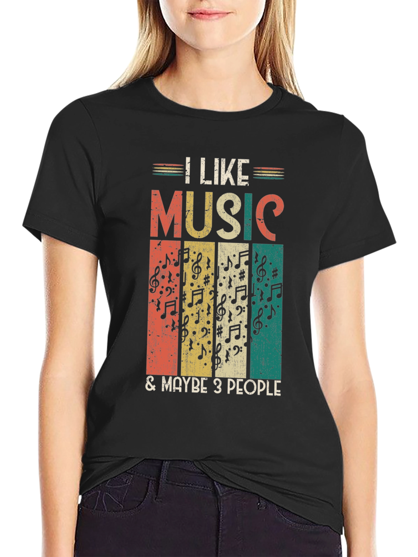 I Like Music & Maybe 3 People Graphic Tee