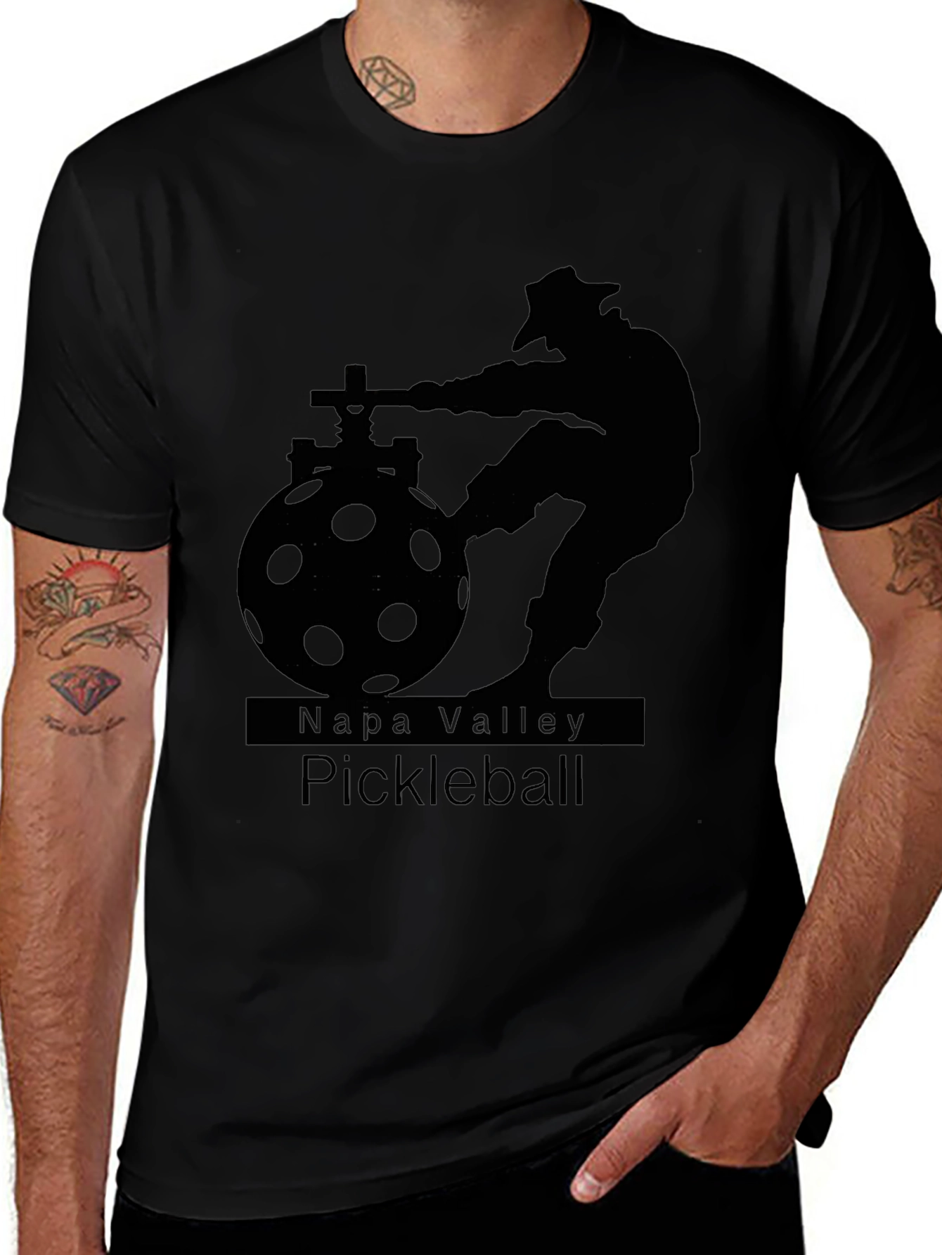 Napa Valley Pickleball Black T-Shirt