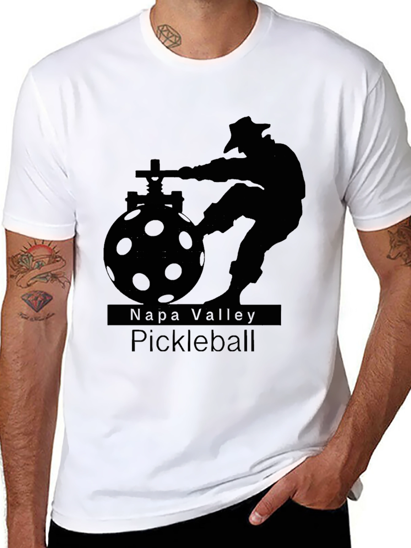 Napa Valley Pickleball Black T-Shirt