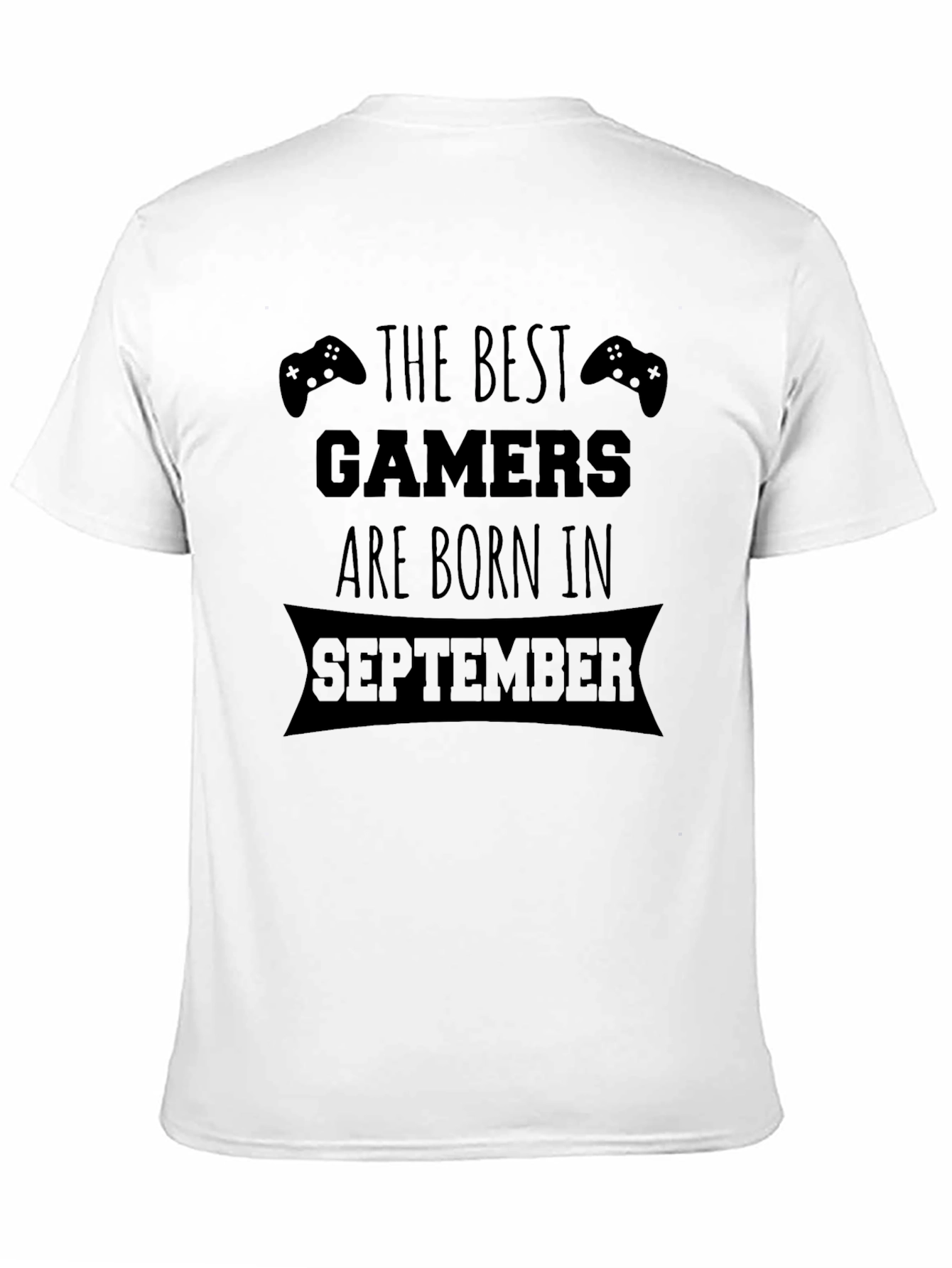 Best Gamers are Born in September Black T-Shirt