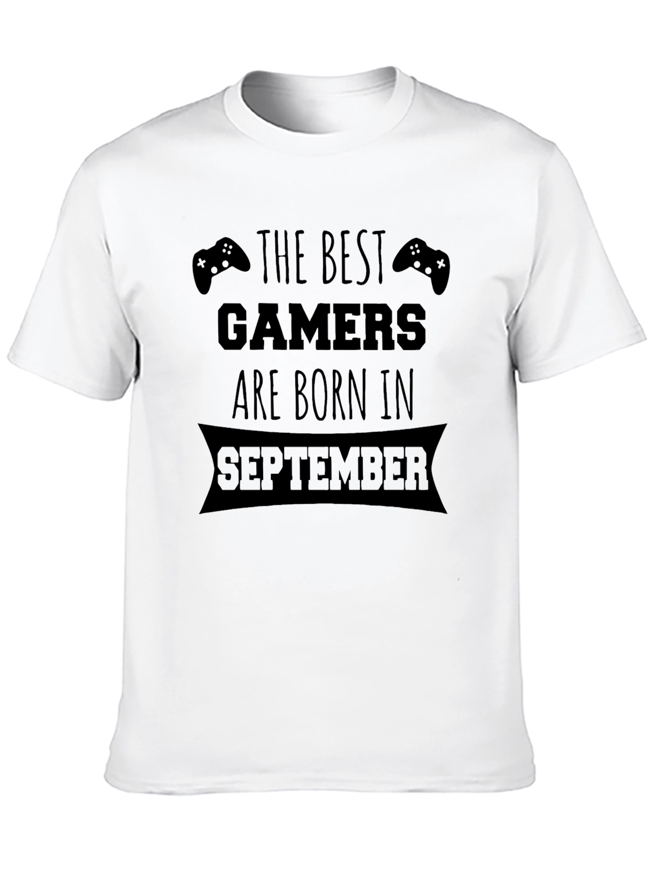 Best Gamers are Born in September Black T-Shirt
