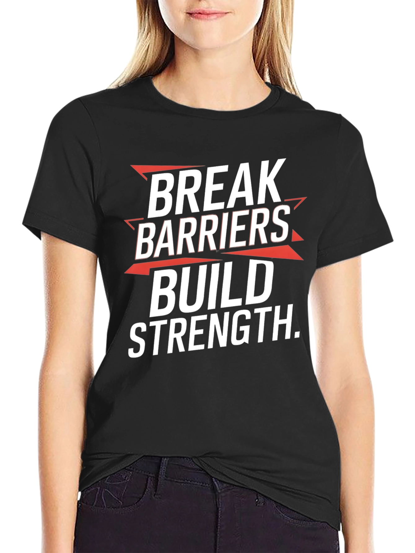 Break Barriers Build Strength Graphic Tee