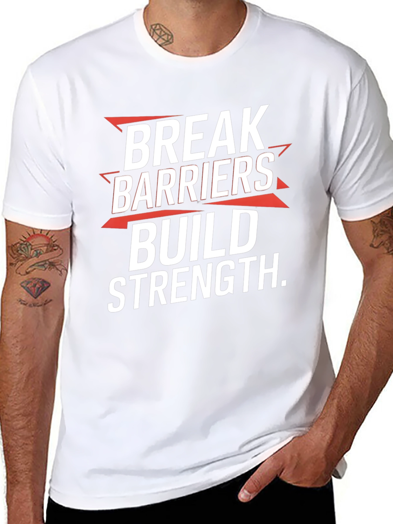 Break Barriers Build Strength Graphic Tee