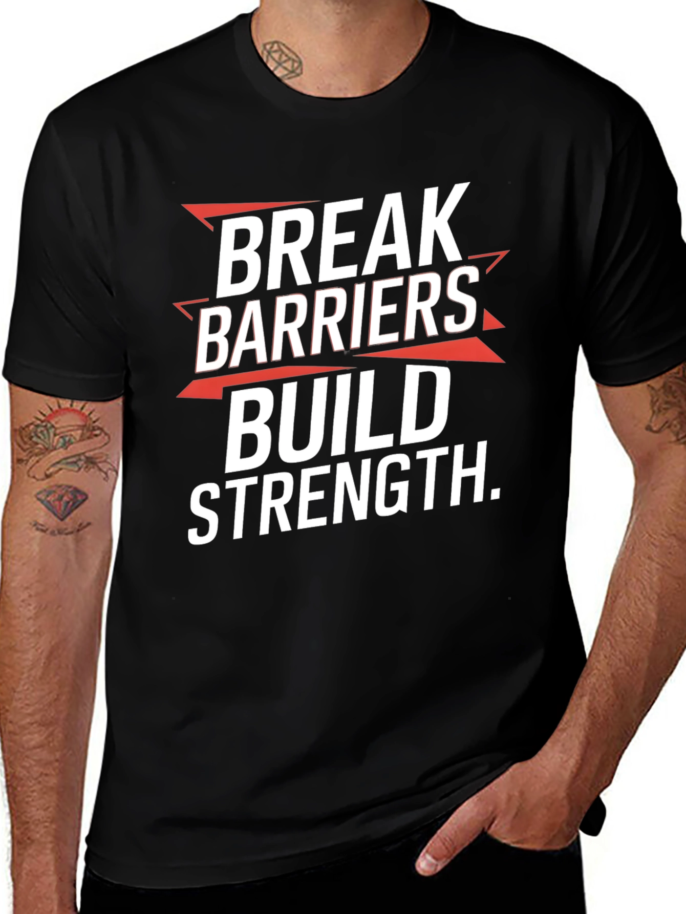 Break Barriers Build Strength Graphic Tee