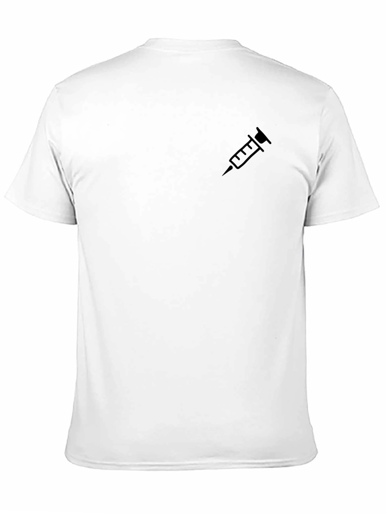 Black T-Shirt with Syringe Graphic - Classic Fit