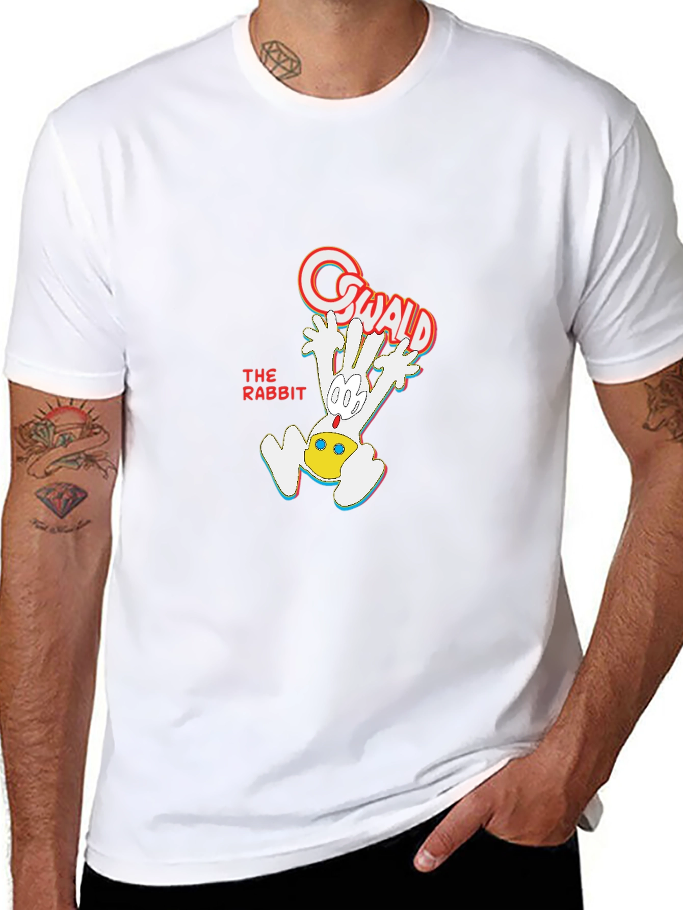 Oswald the Rabbit Black T-Shirt