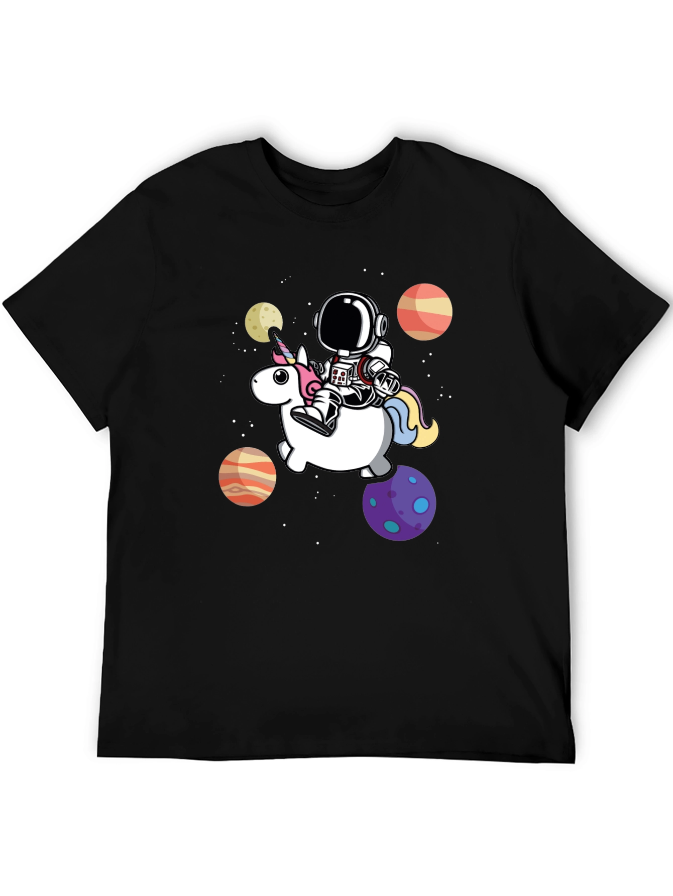 Astronaut Riding Unicorn Graphic Tee