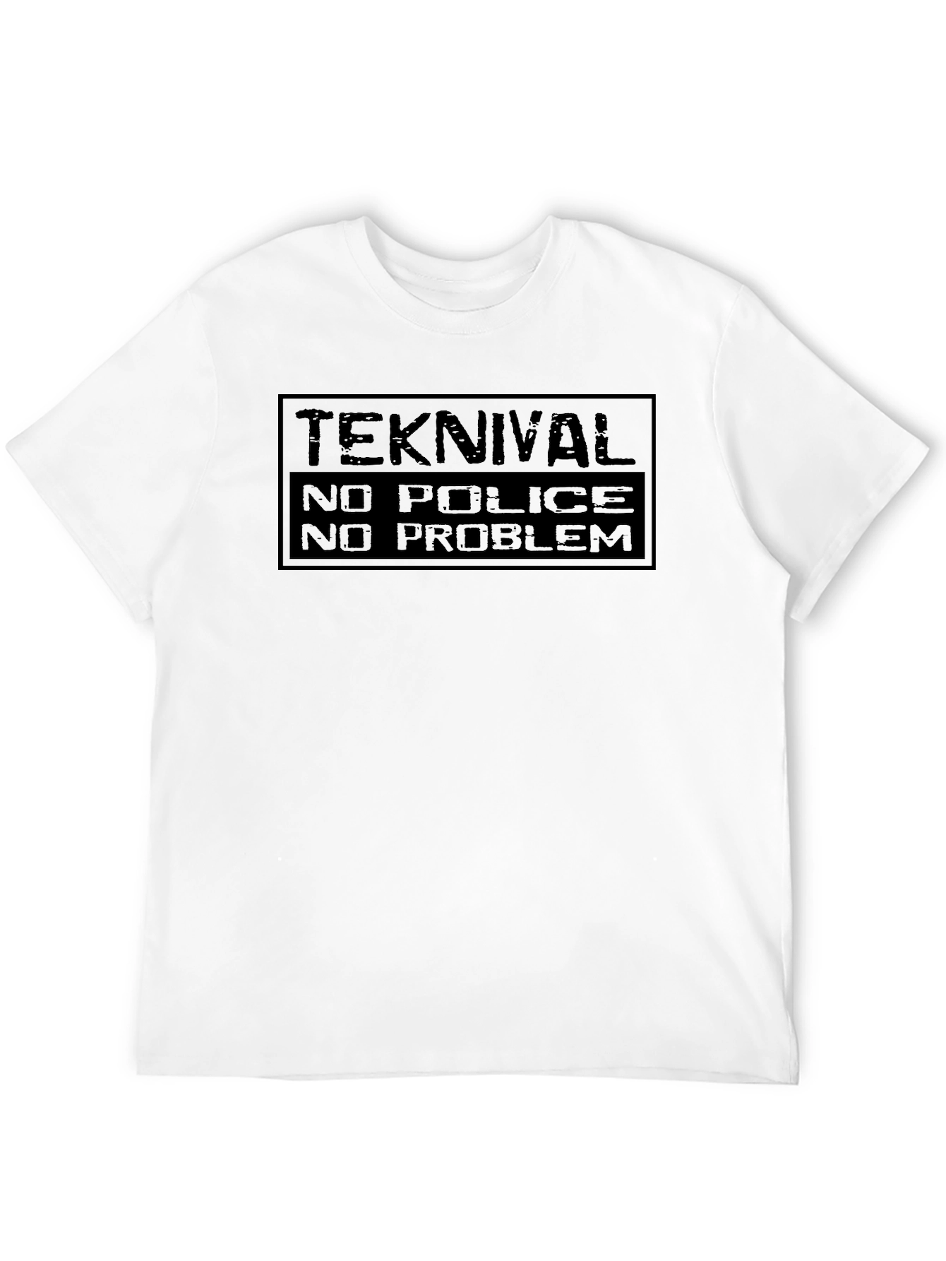 Teknival No Police No Problem Black T-Shirt