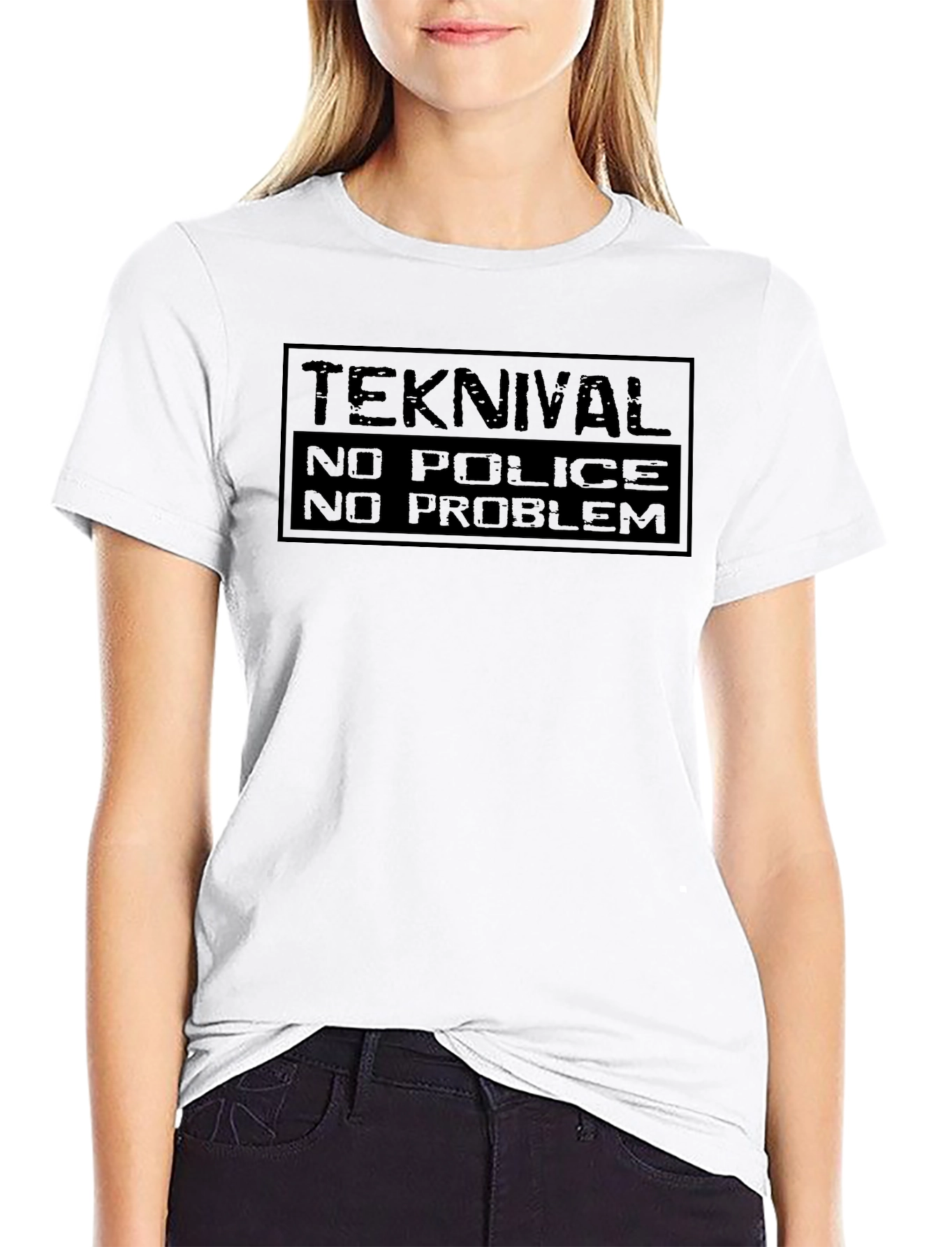 Teknival No Police No Problem Black T-Shirt