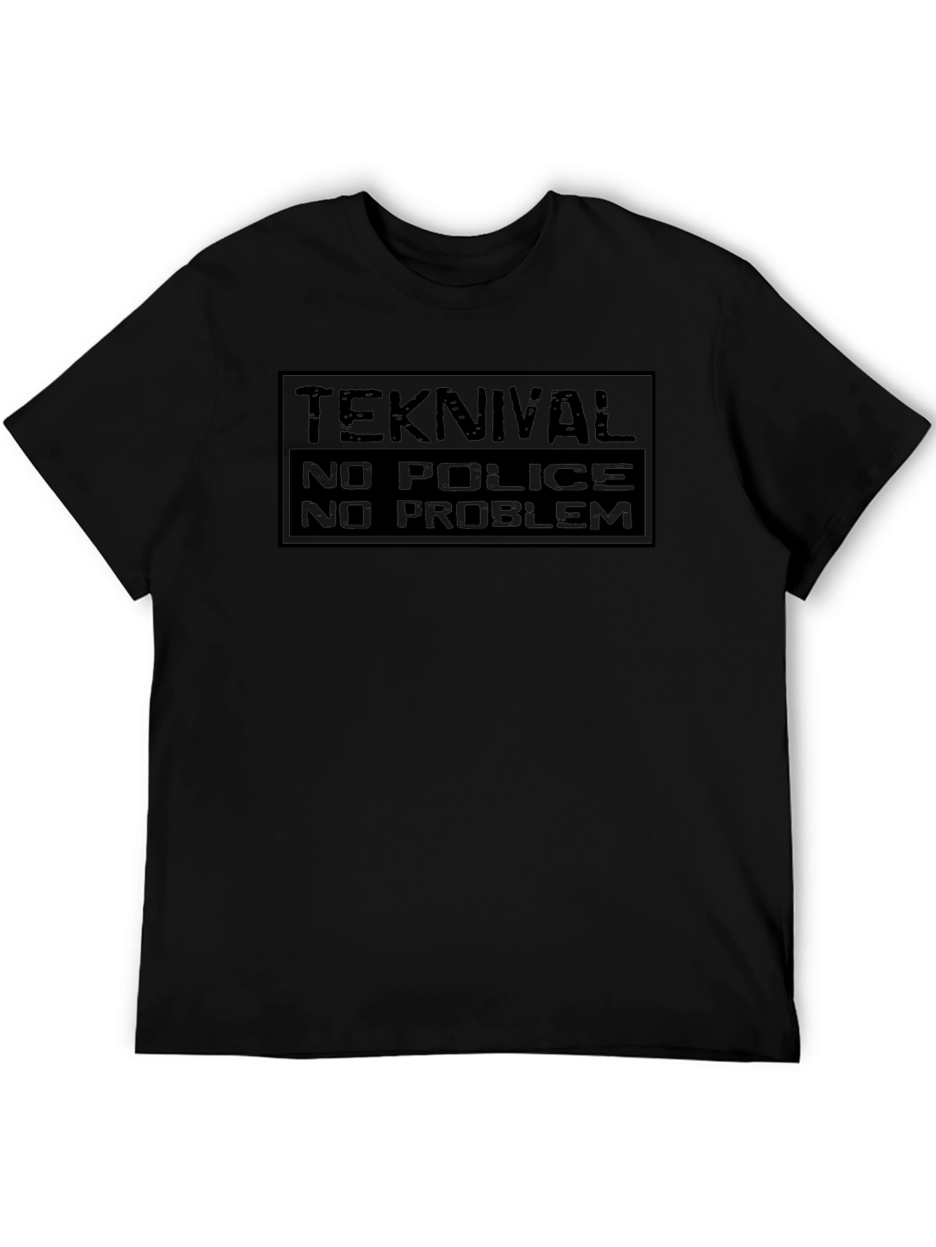 Teknival No Police No Problem Black T-Shirt