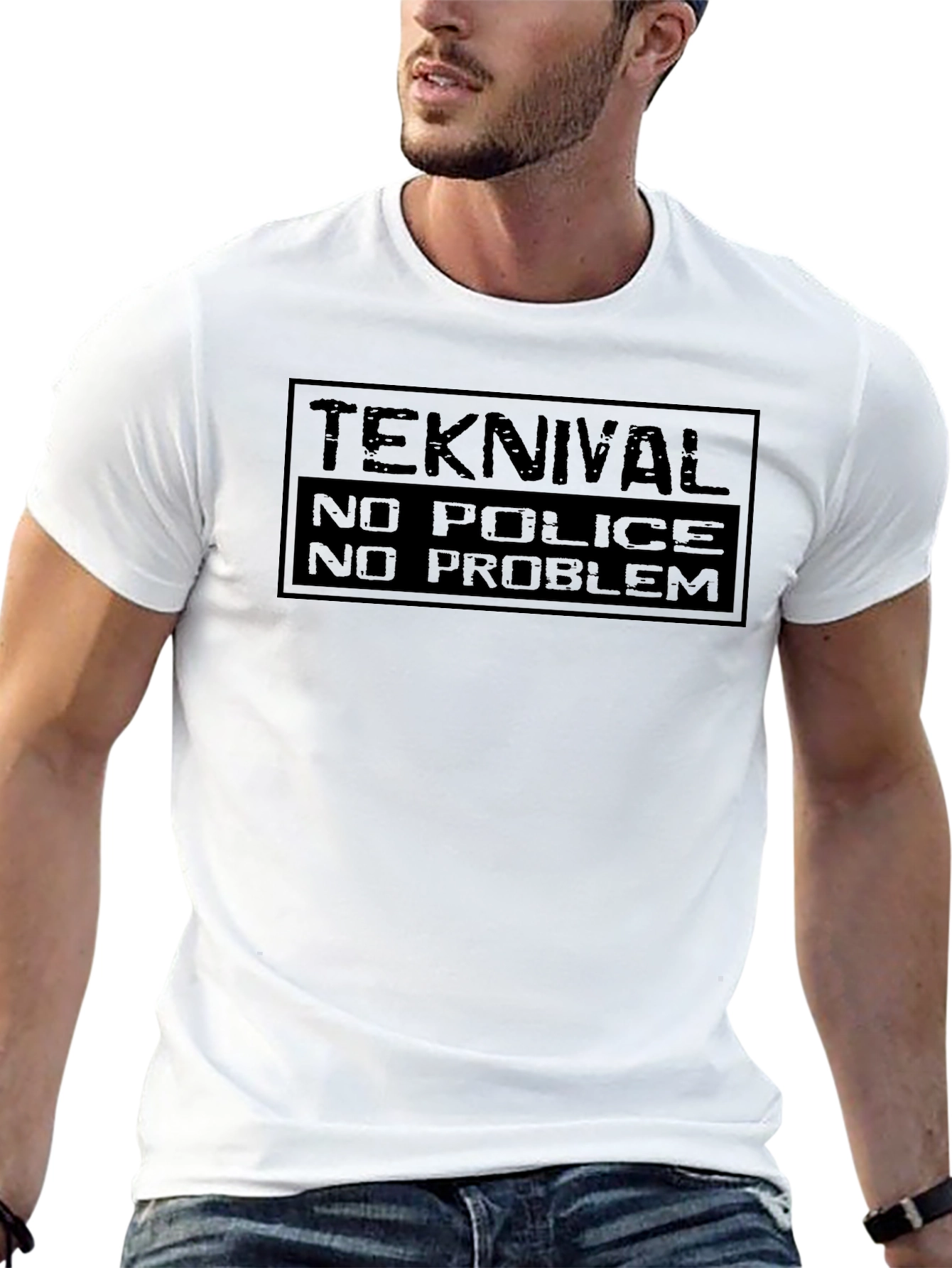 Teknival No Police No Problem Black T-Shirt