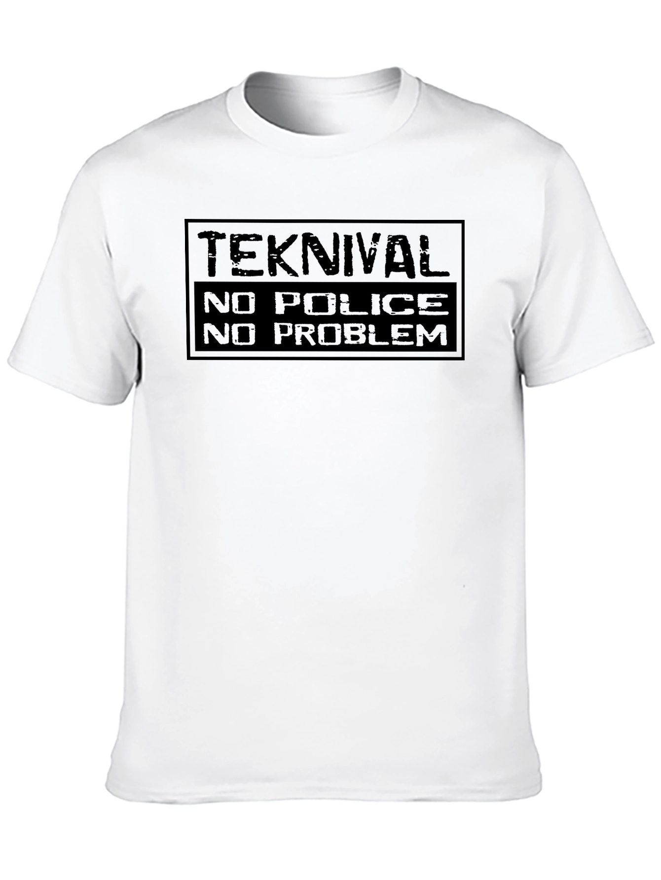 Teknival No Police No Problem Black T-Shirt