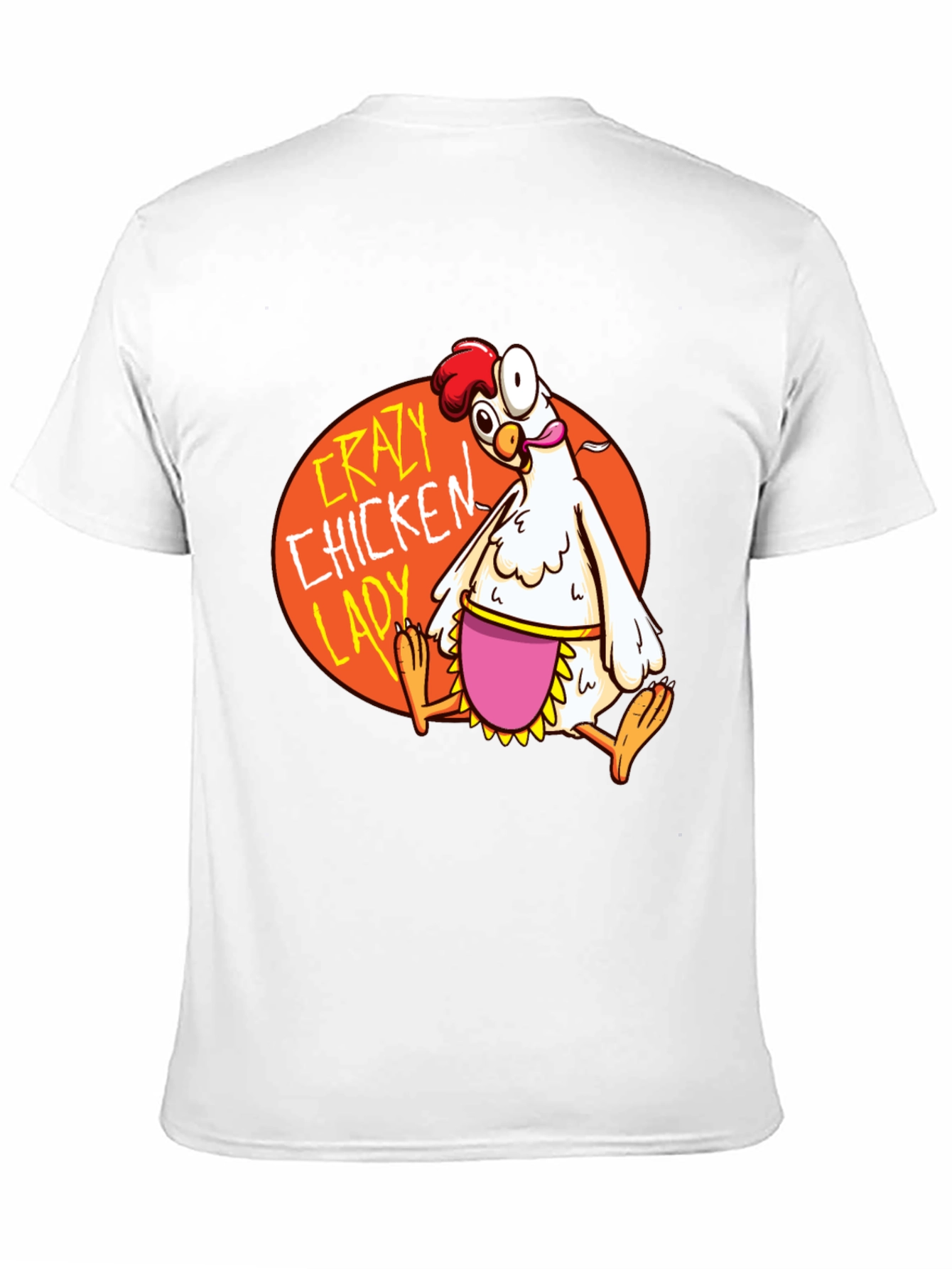 Crazy Chicken Lady Graphic T-Shirt