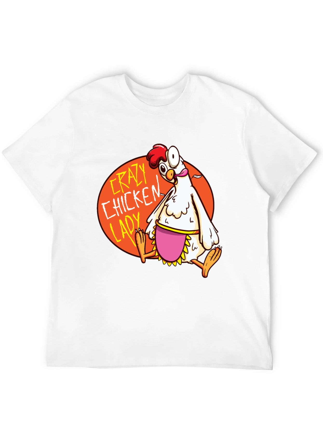 Crazy Chicken Lady Graphic T-Shirt
