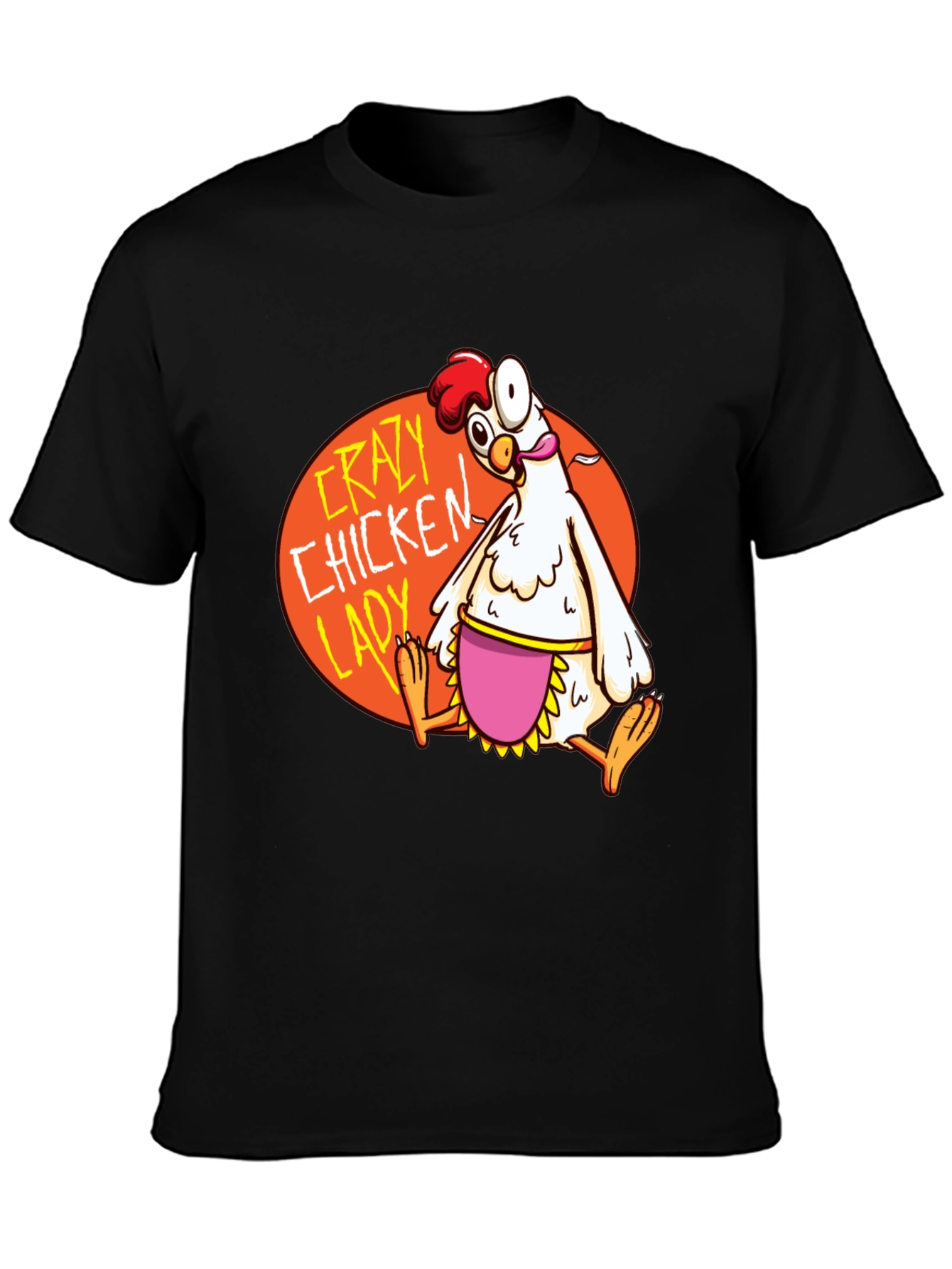 Crazy Chicken Lady Graphic T-Shirt
