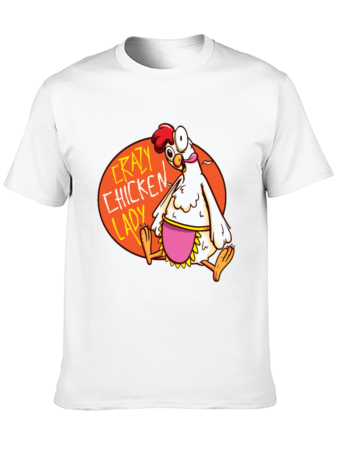 Crazy Chicken Lady Graphic T-Shirt