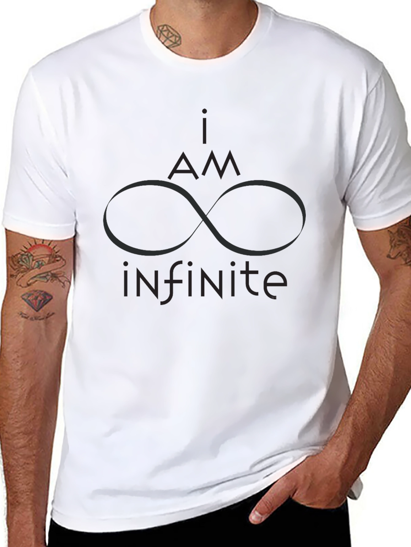 I AM Infinite Black Graphic Tee Shirt
