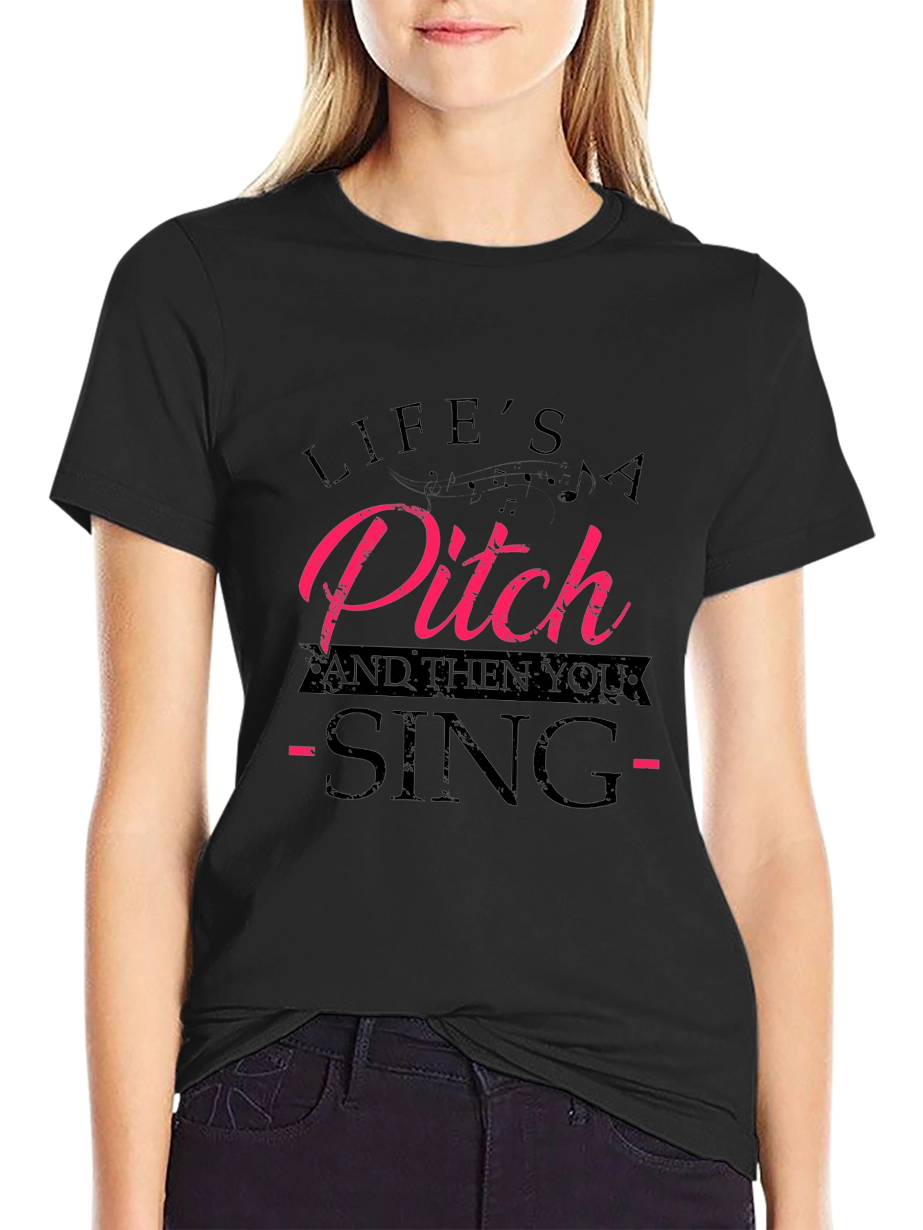 Lifes a Pitch T-Shirt - Funny Music Tee