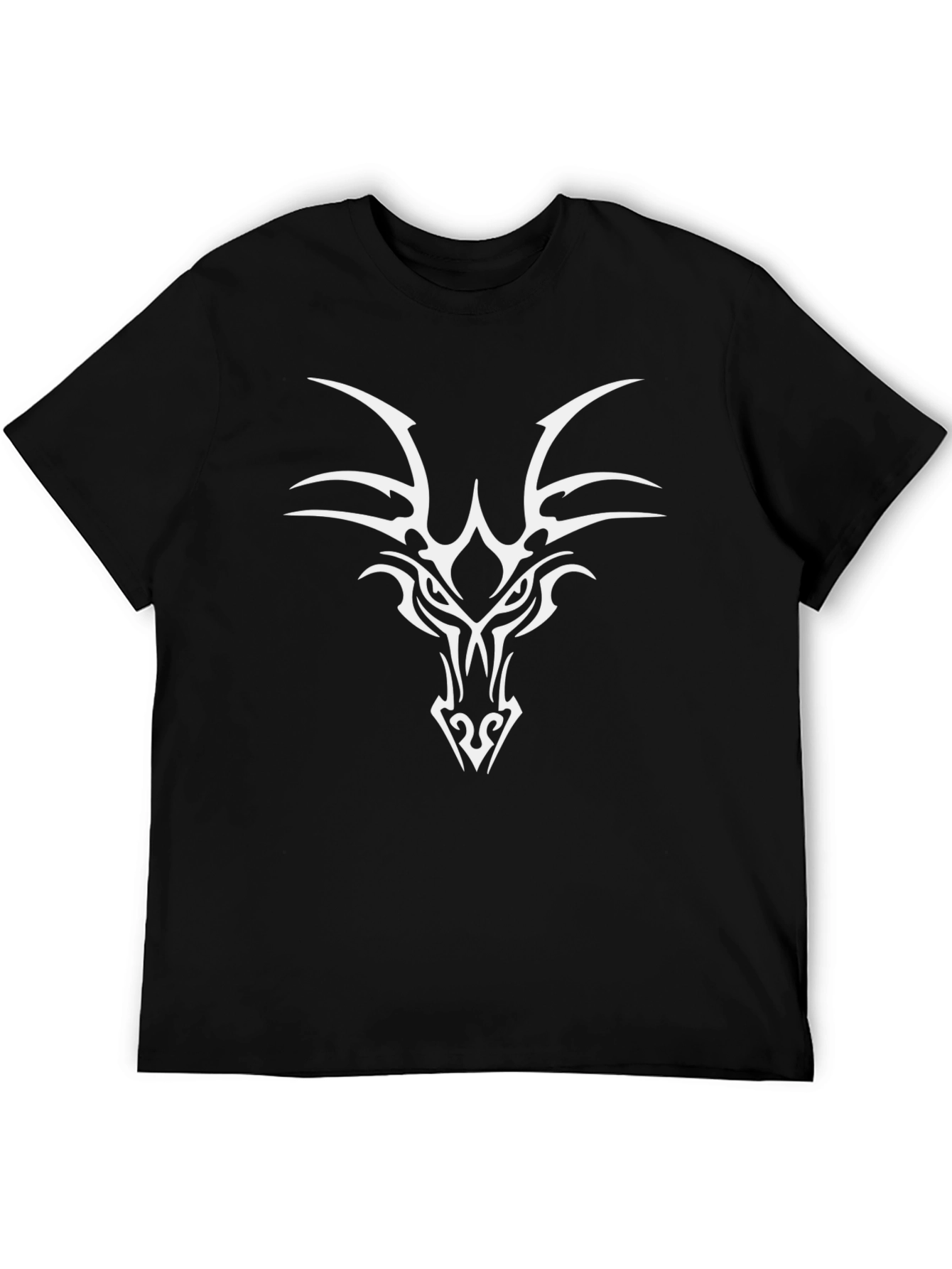 Dragon Graphic Tee - Black Cotton T-Shirt