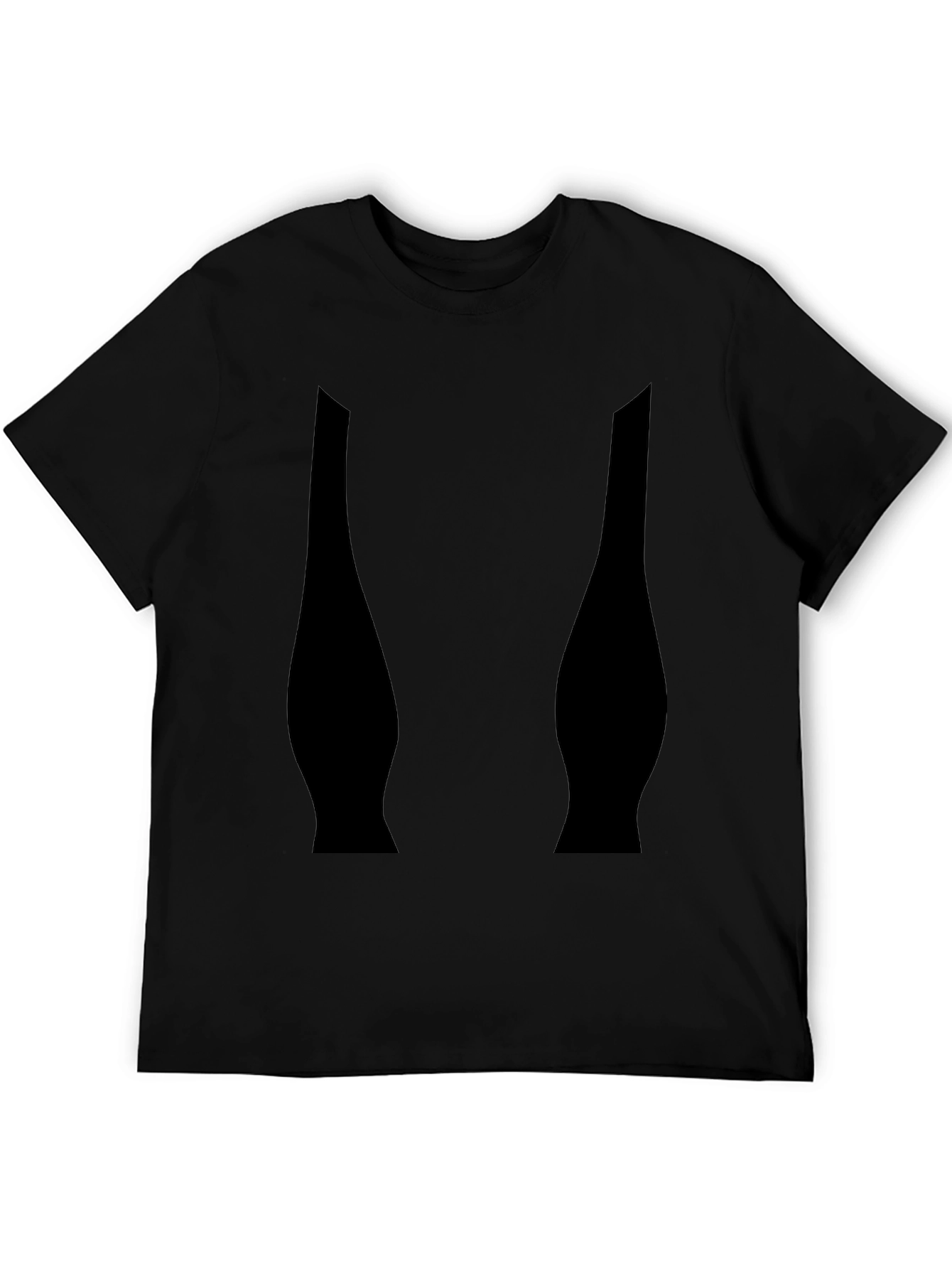 Black Graphic Tee - Modern Abstract Design