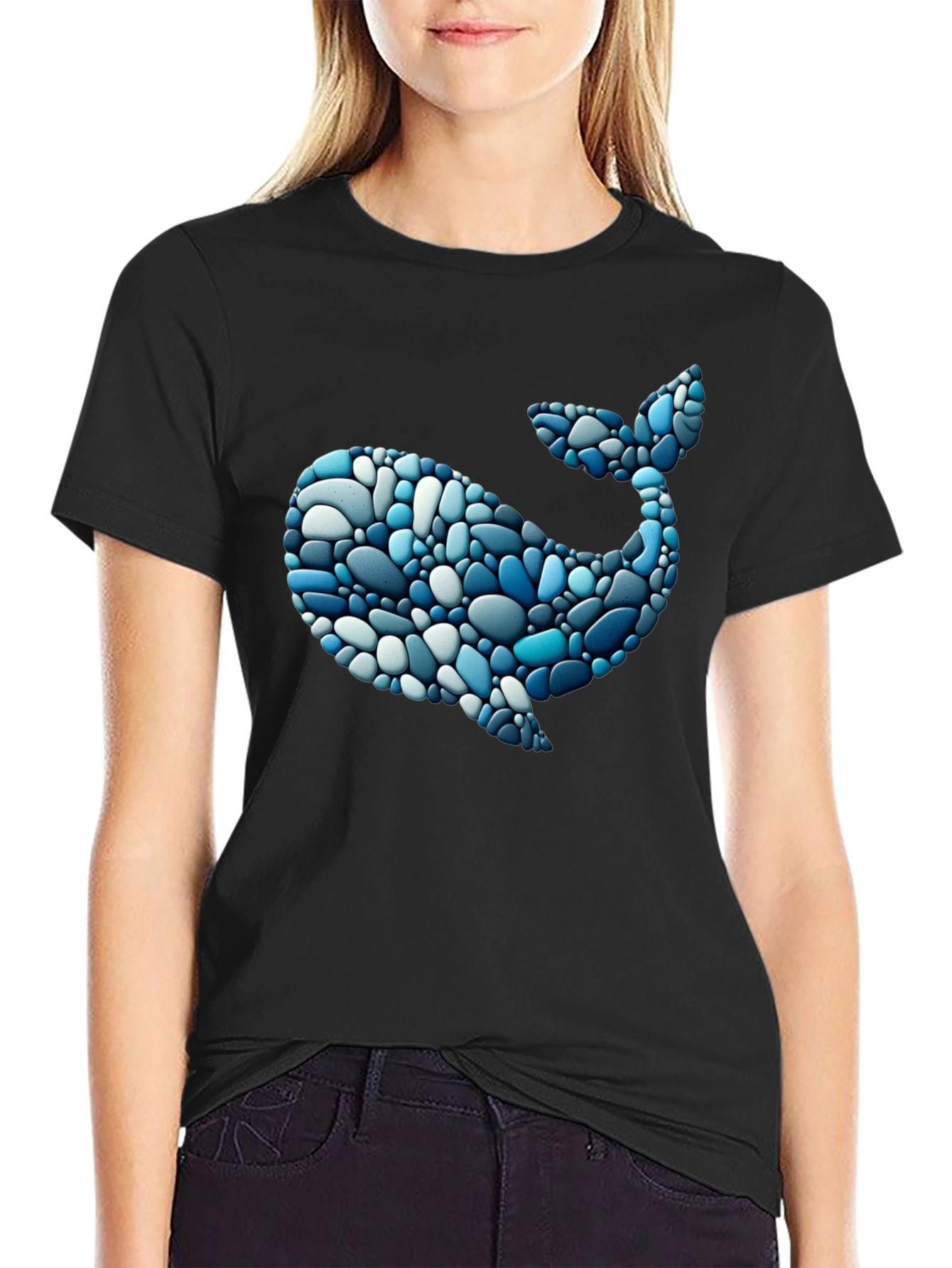 Whale Pebble Graphic Tee - Stylish Comfort
